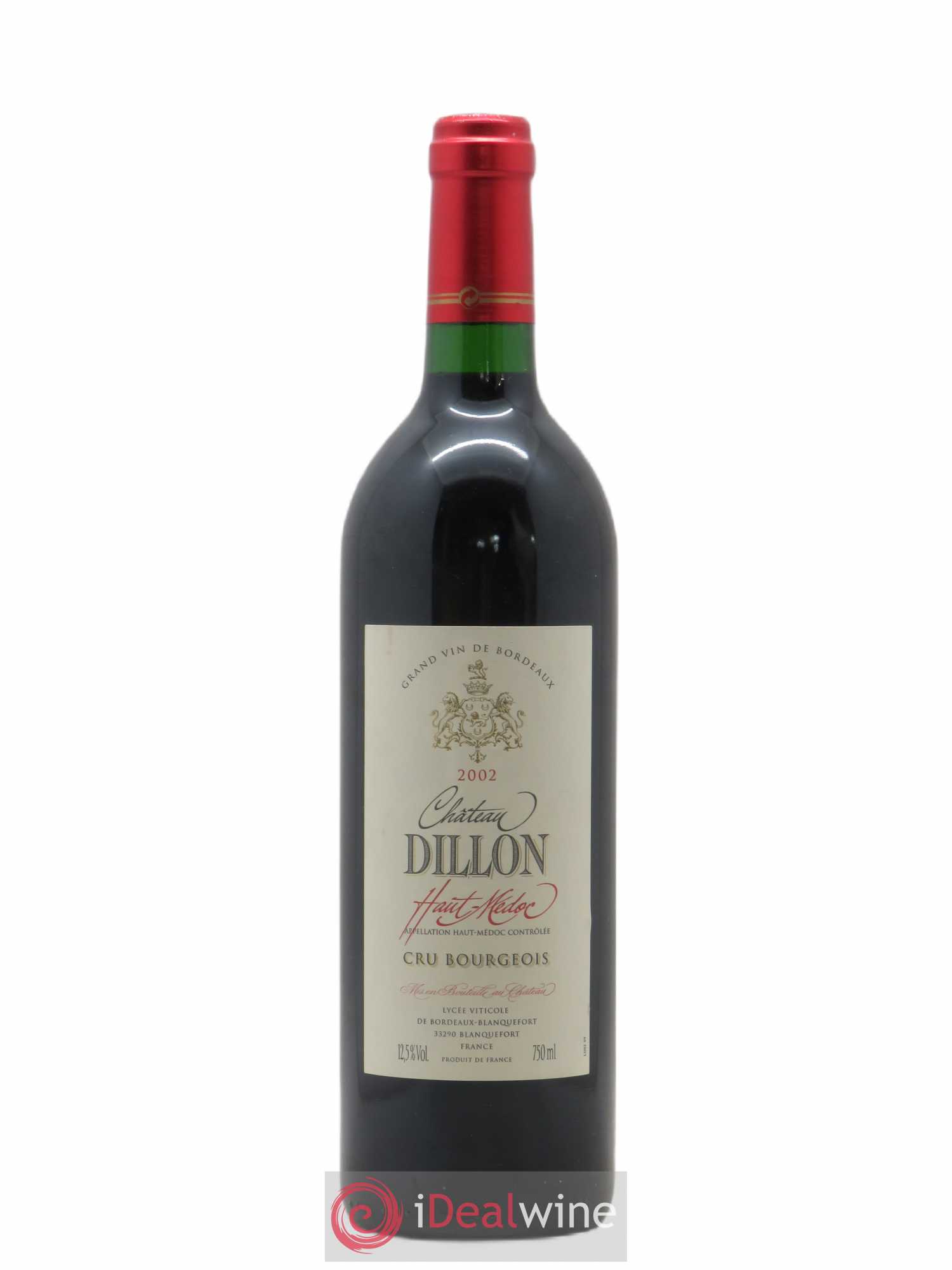 Château Dillon Cru Bourgeois 2002 - Lot de 1 bouteille - 0