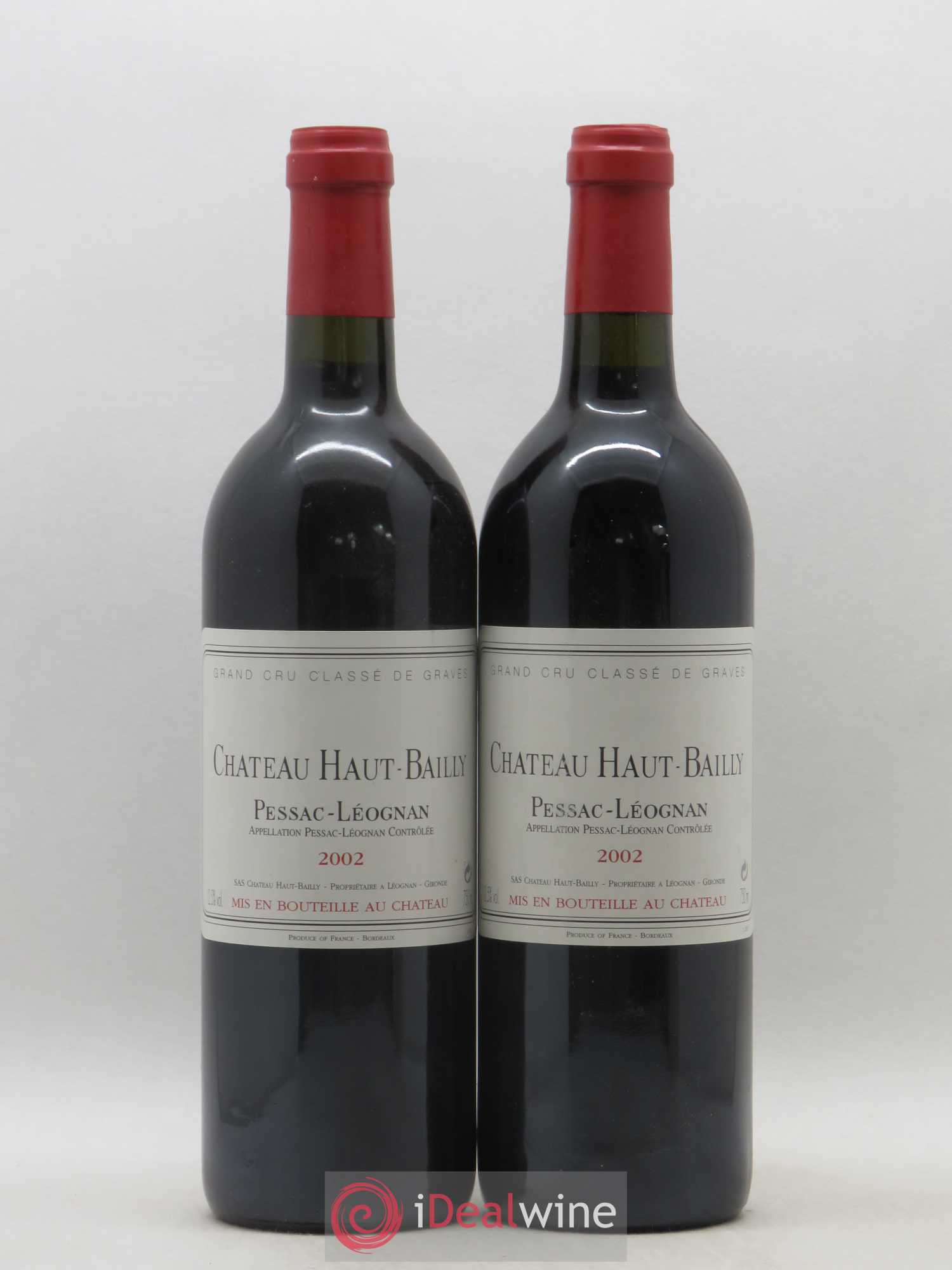 Château Haut-Bailly Cru Classé de Graves 2002 - Lot de 2 bouteilles - 0