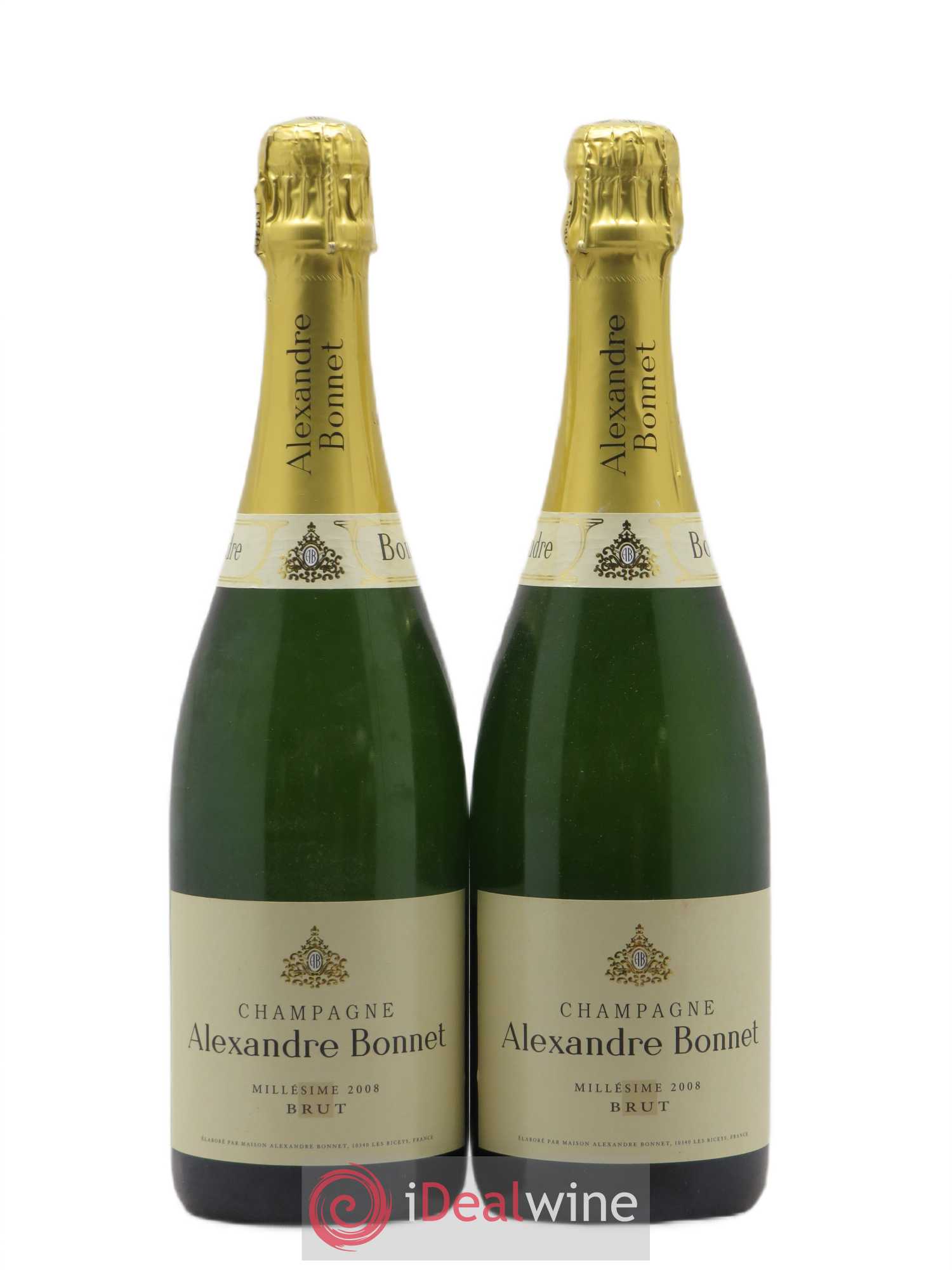 Champagne Alexandre Bonnet Brut 2008 - Lot de 2 bouteilles - 0