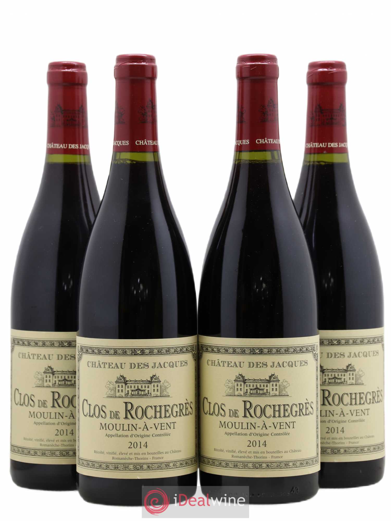 Moulin-à-Vent Clos de Rochegrès Château des Jacques 2014 - Lot de 4 bouteilles - 0