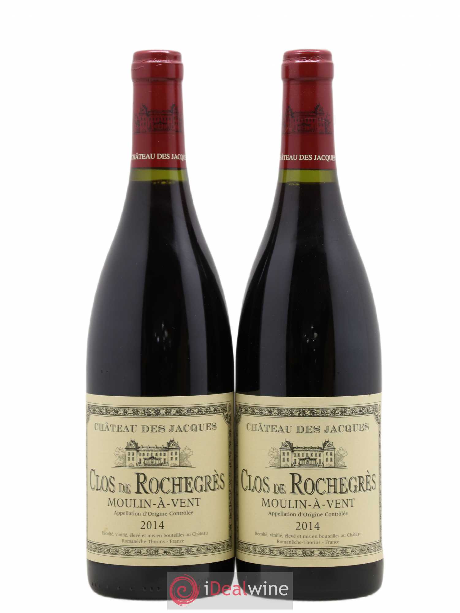 Moulin-à-Vent Clos de Rochegrès Château des Jacques 2014 - Posten von 2 Flaschen - 0