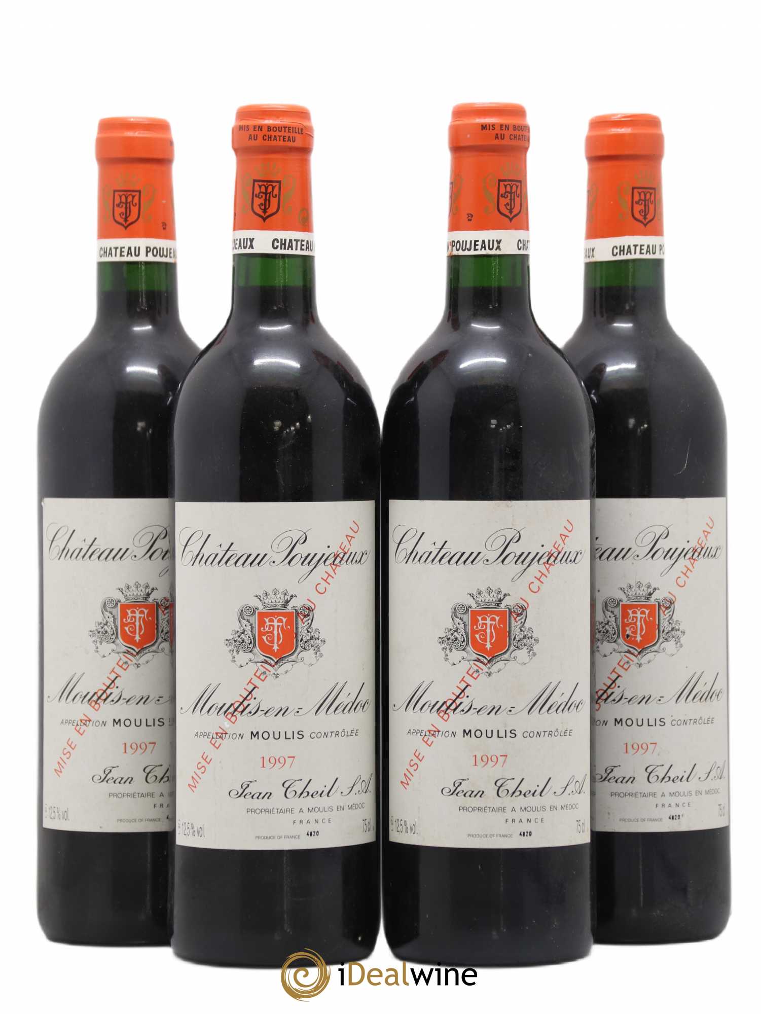 Château Poujeaux 1997 - Lot de 4 bouteilles - 0