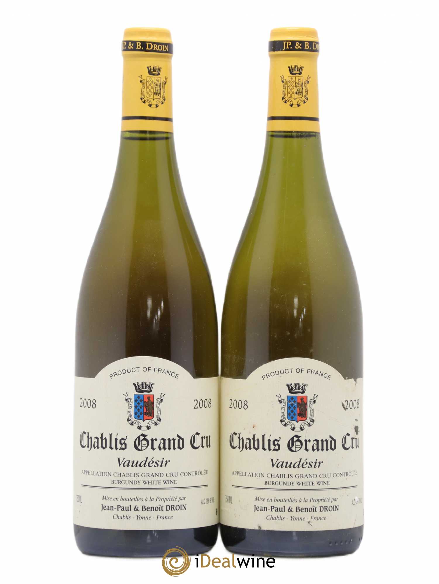 Chablis Grand Cru Vaudésir Jean-Paul & Benoît Droin (Domaine) 2008 - Lot de 2 bouteilles - 0