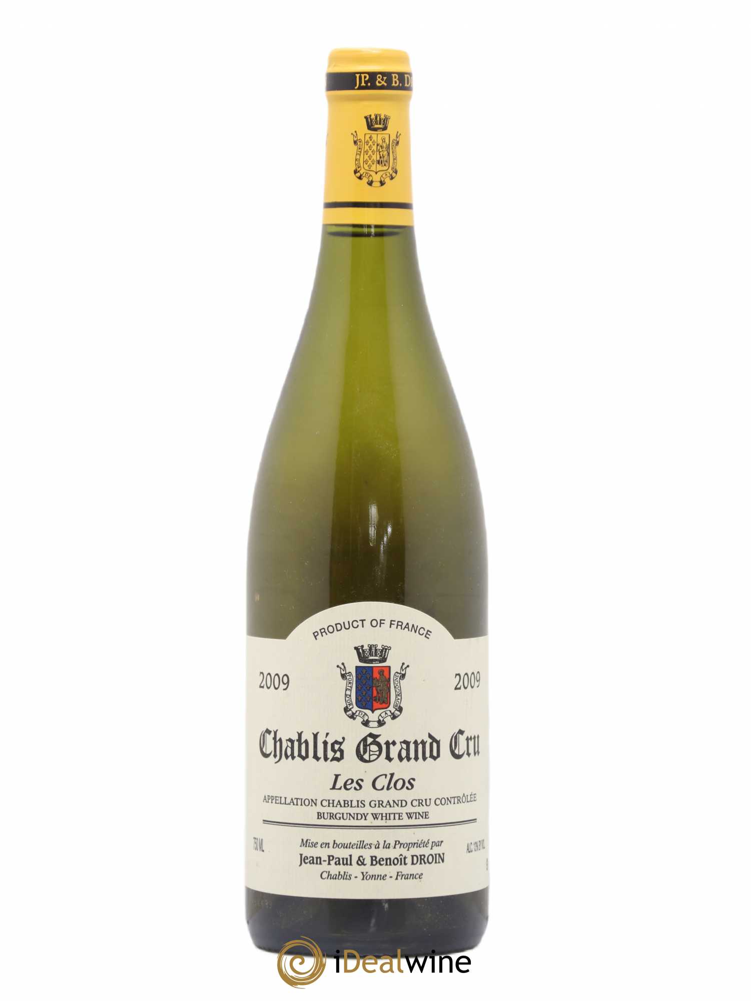 Chablis Grand Cru Les Clos Jean-Paul & Benoît Droin (Domaine) 2009 - Lot de 1 bouteille - 0