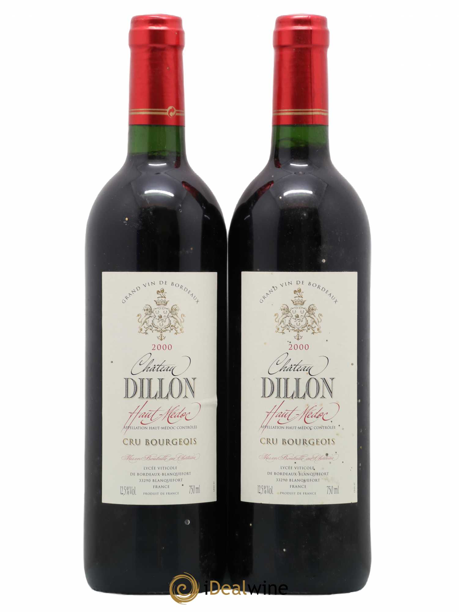 Château Dillon Cru Bourgeois 2000 - Lot de 2 bouteilles - 0