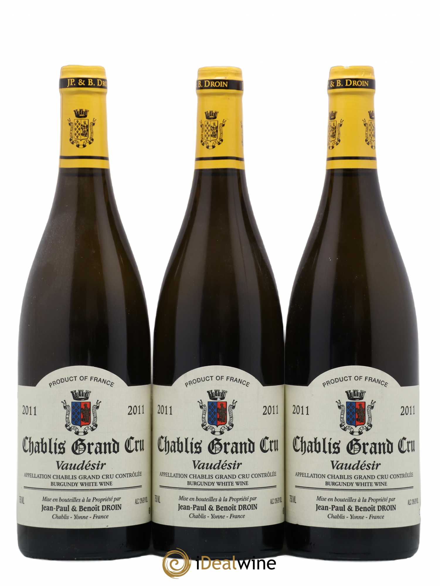 Chablis Grand Cru Vaudésir Jean-Paul & Benoît Droin (Domaine) 2011 - Lot de 3 bouteilles - 0