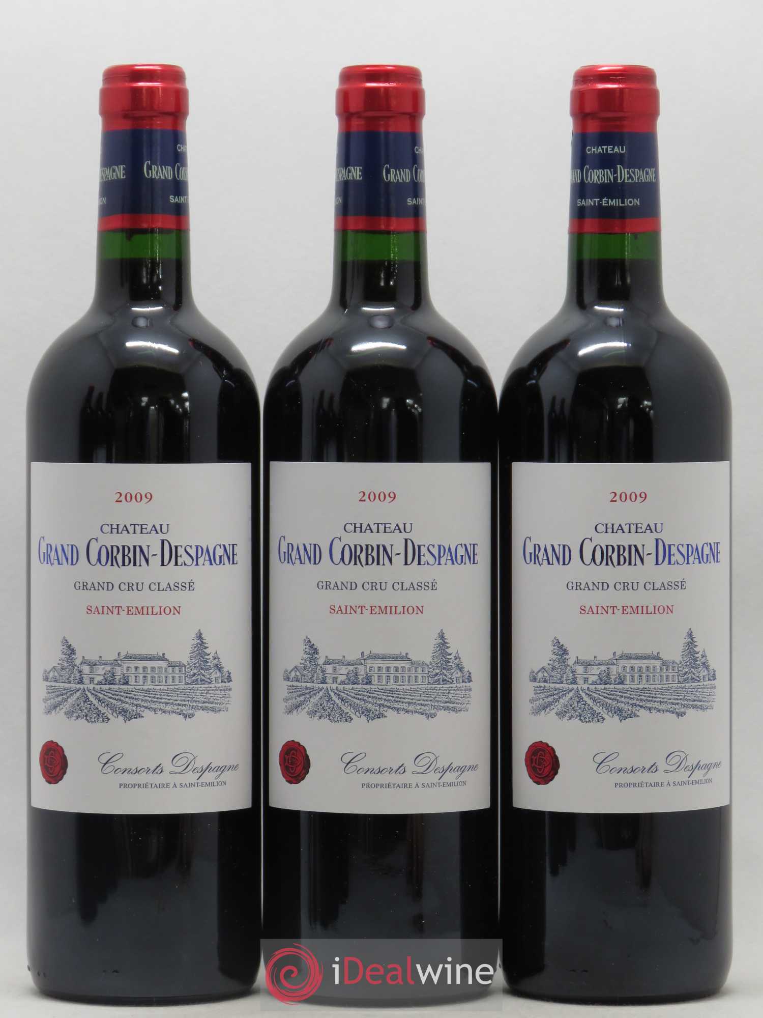 Château Grand Corbin Despagne Grand Cru Classé 2009 - Lot de 12 bouteilles - 1