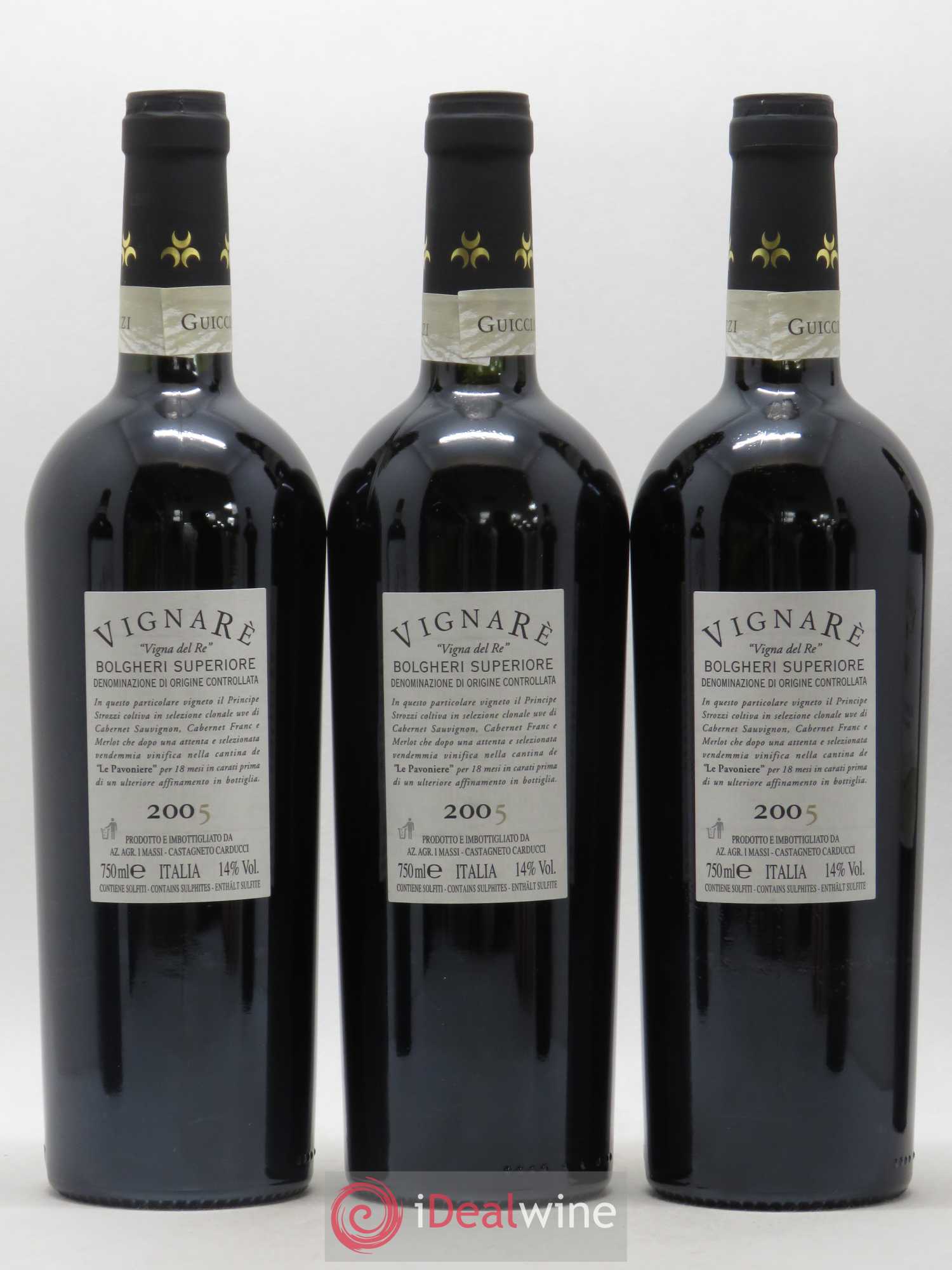 Bolgheri DOC Superiore Guiccardini Strozzi Vignarè (sans prix de réserve) 2005 - Posten von 6 Flaschen - 2