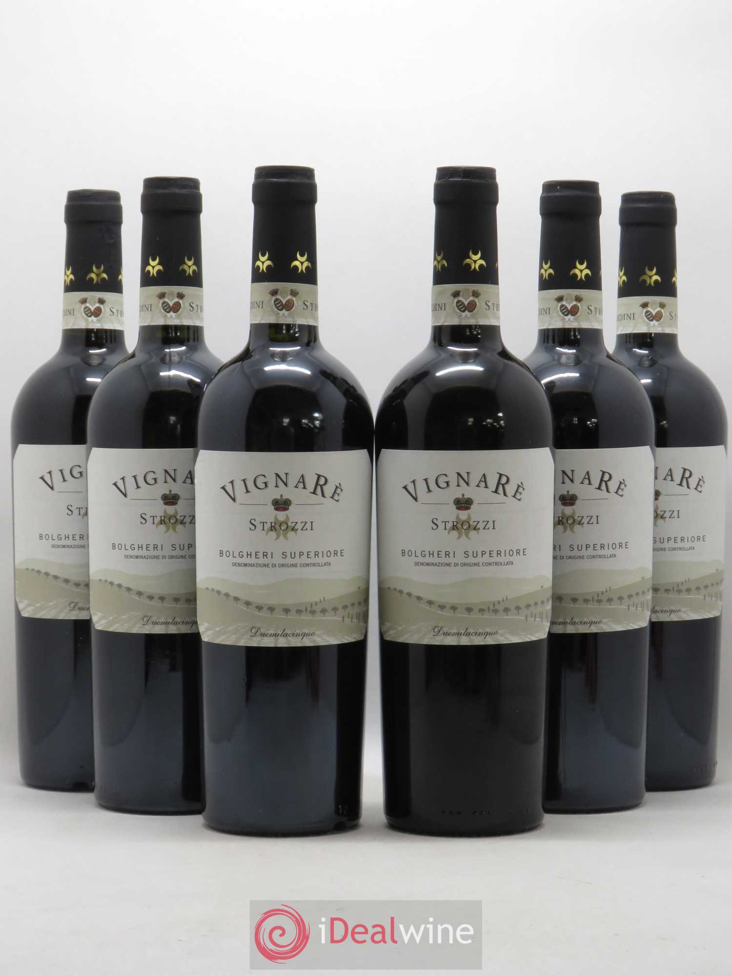 Bolgheri DOC Superiore Guiccardini Strozzi Vignarè (sans prix de réserve) 2005 - Posten von 6 Flaschen - 0