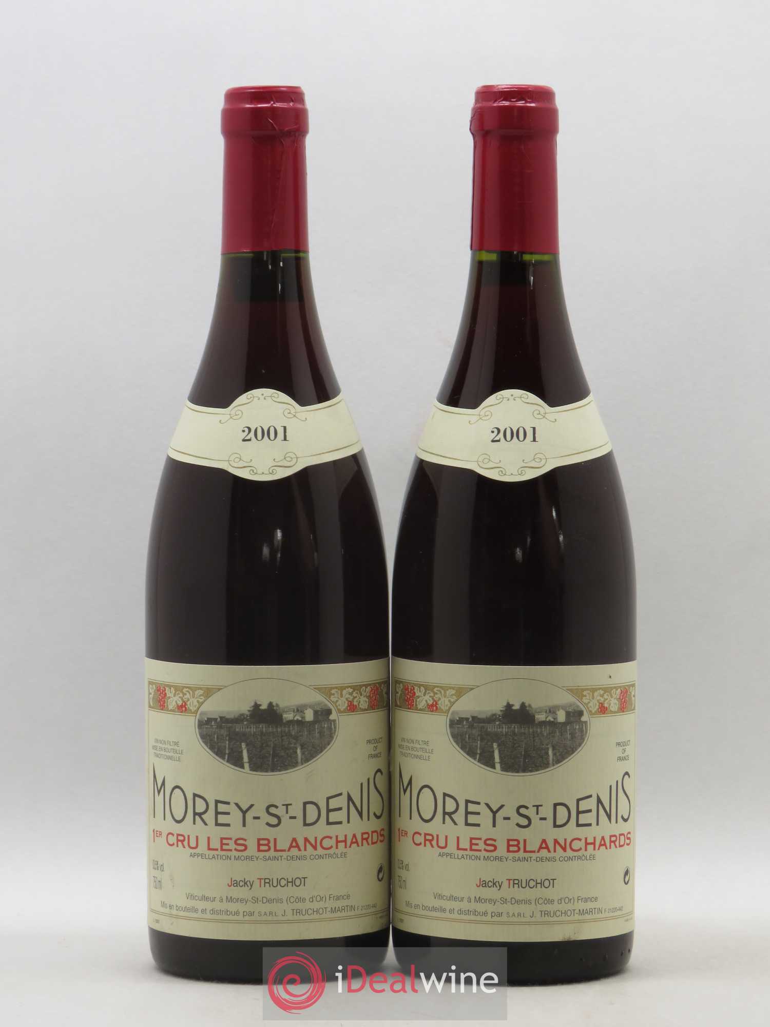 Morey-Saint-Denis 1er Cru Les Blanchards Jacky Truchot 2001 - Lot de 2 bouteilles - 0