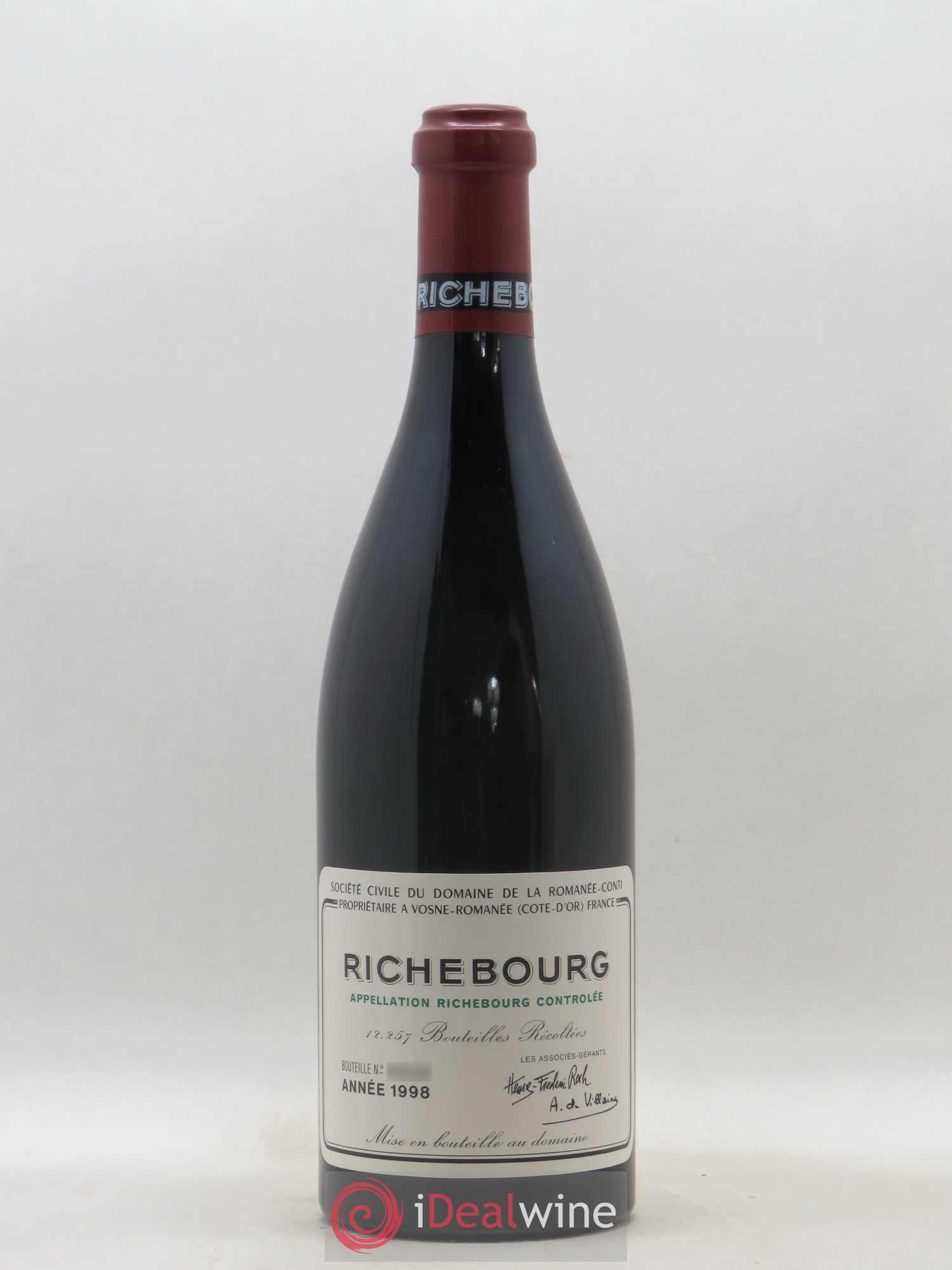 Richebourg Grand Cru Domaine de la Romanée-Conti 1998 - Lot de 1 bouteille - 0