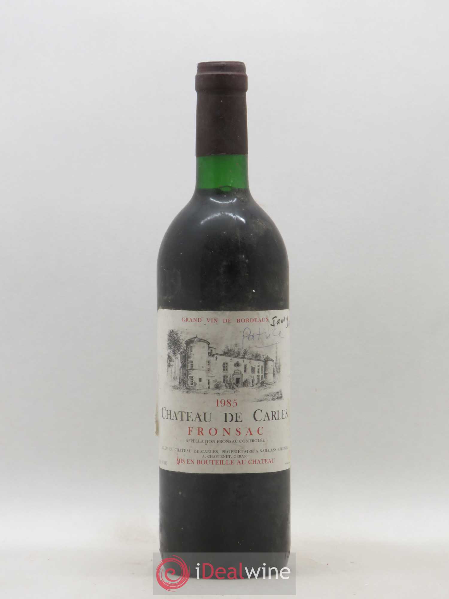 Château de Carles 1985 - Lot de 1 bouteille - 0