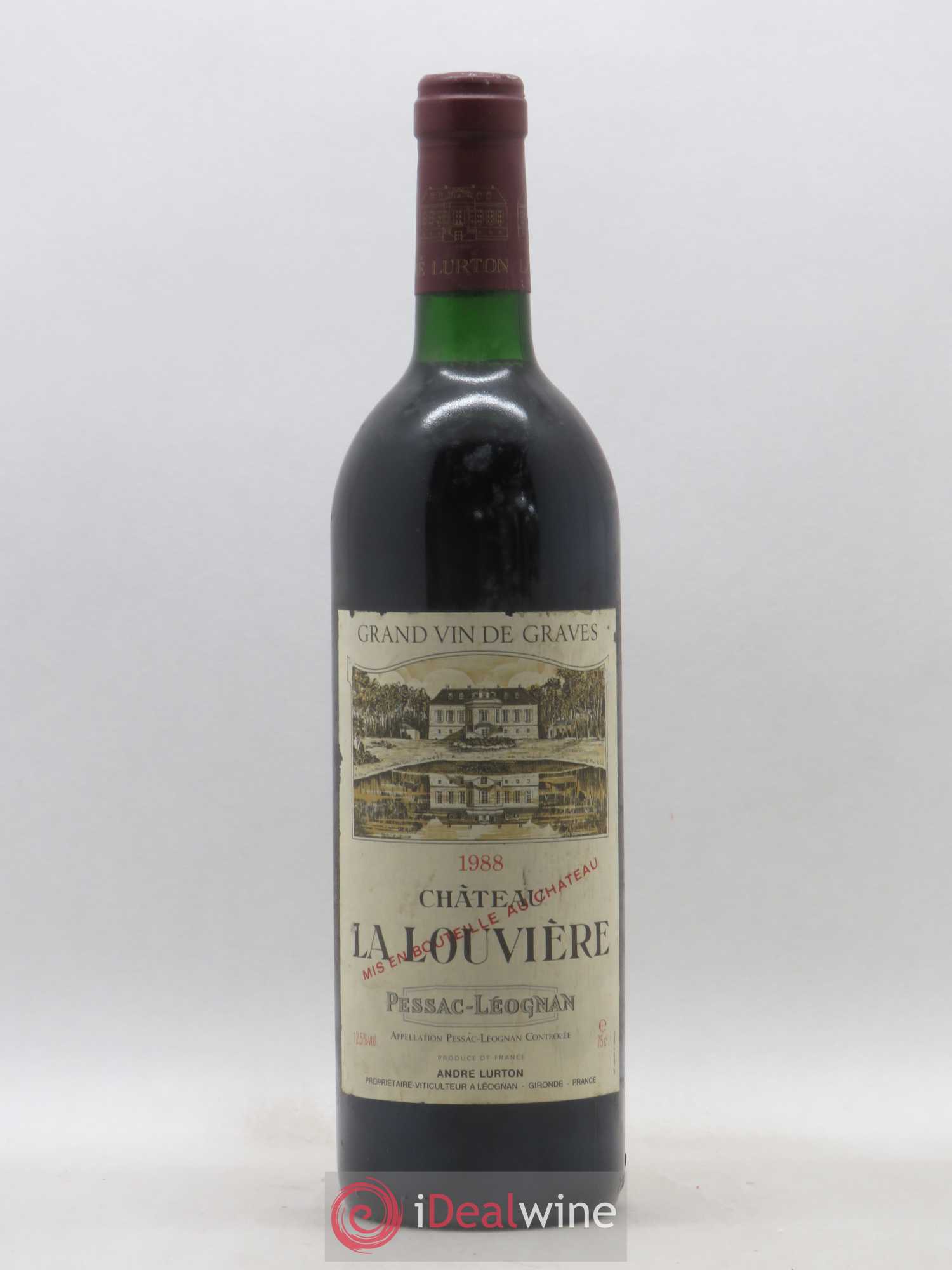 Château la Louvière 1988 - Lot de 1 bouteille - 0