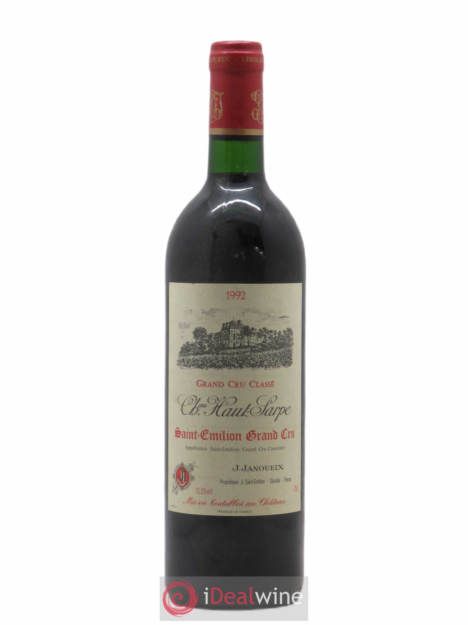 Château Haut Sarpe Grand Cru Classé 1992 - Lot de 1 bouteille - 0