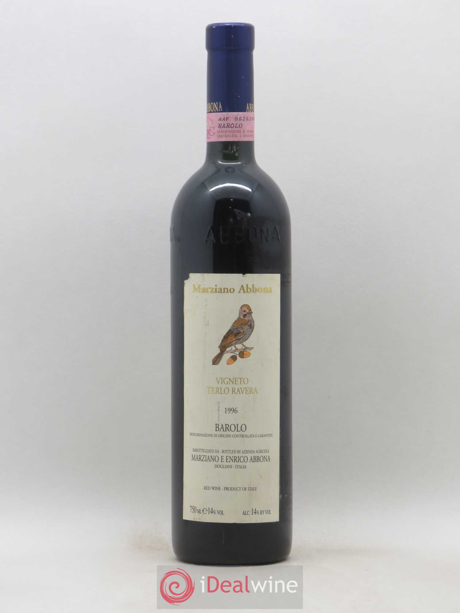 Barolo Marziano Abbona Terlo Ravera 1996 - Posten von 1 Flasche - 0