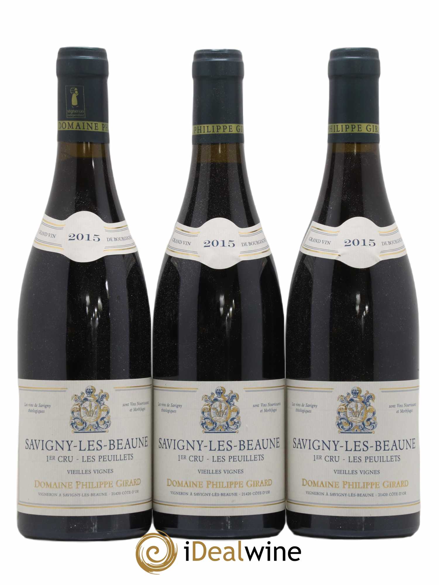 Savigny-lès-Beaune 1er Cru Les Peuillets Vieilles Vignes Philippe Girard 2015 - Posten von 3 Flaschen - 0