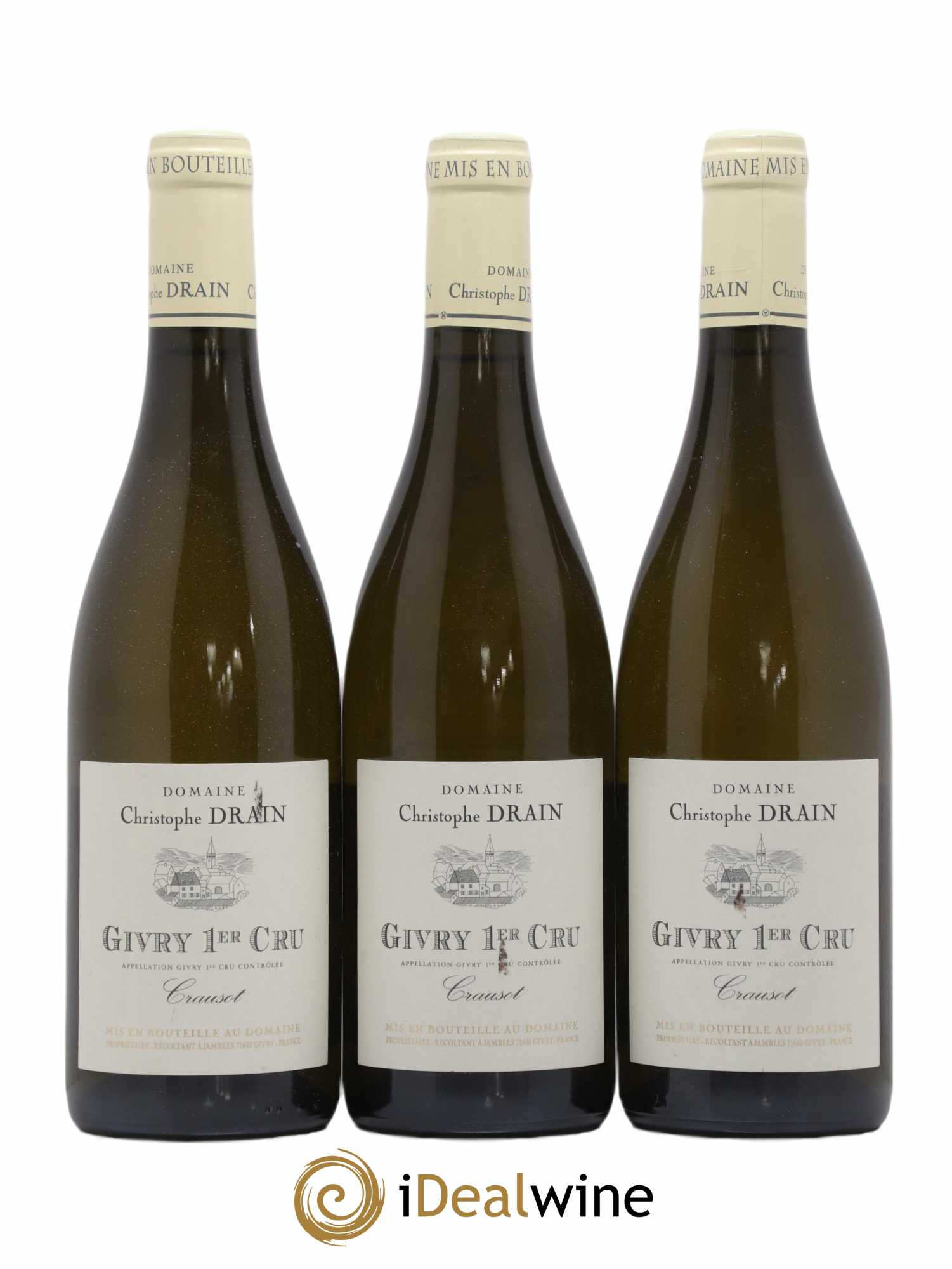 Givry 1er Cru Crausot Christophe Drain 2019 - Posten von 3 Flaschen - 0