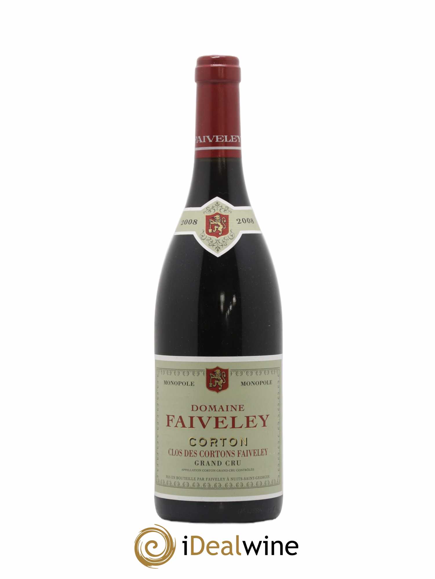 Corton Grand Cru Clos des Cortons Faiveley 2008 - Lot de 1 bouteille - 0