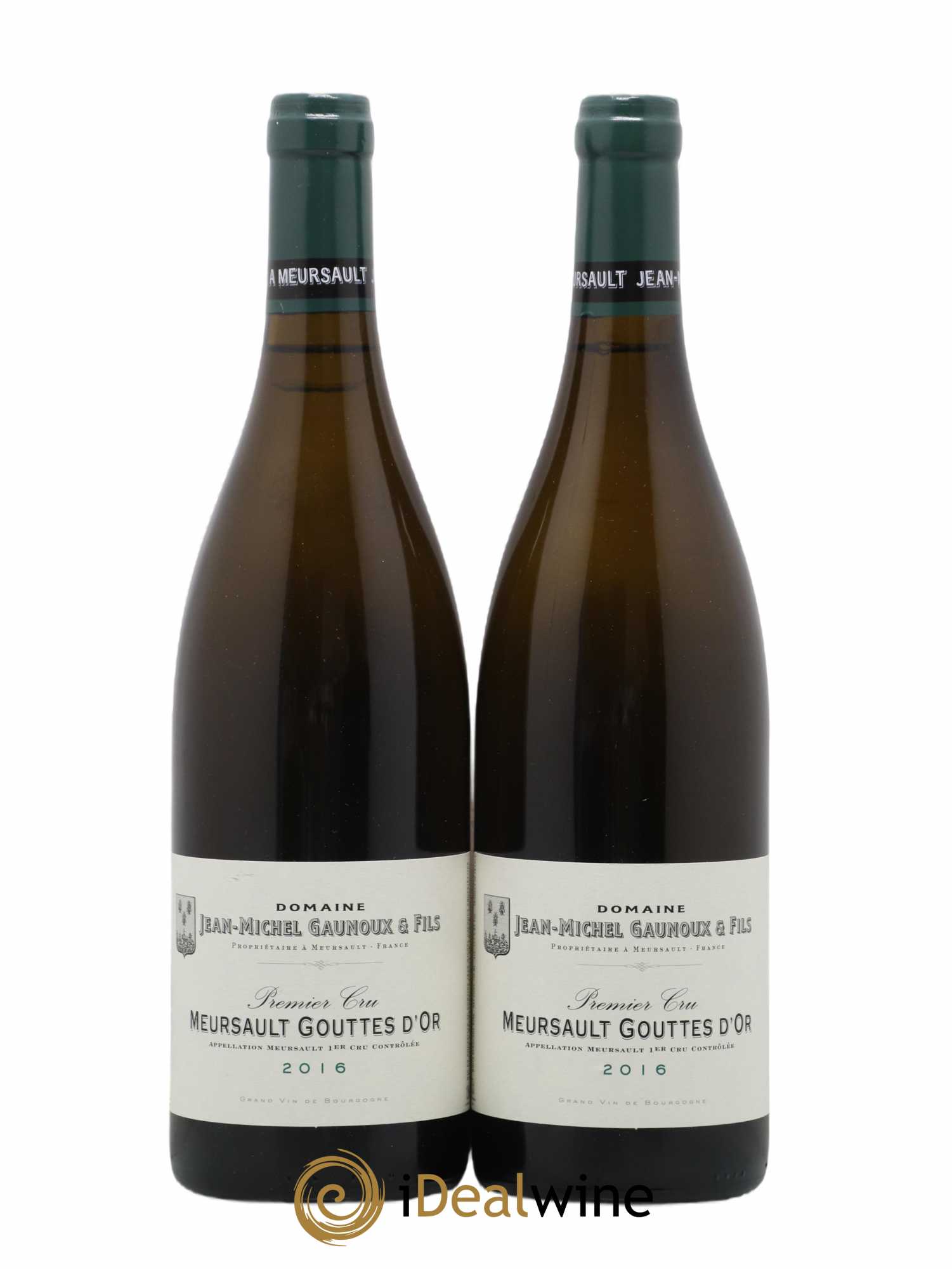 Meursault 1er Cru Gouttes d'Or Jean-Michel Gaunoux 2016 - Lot de 2 bouteilles - 0