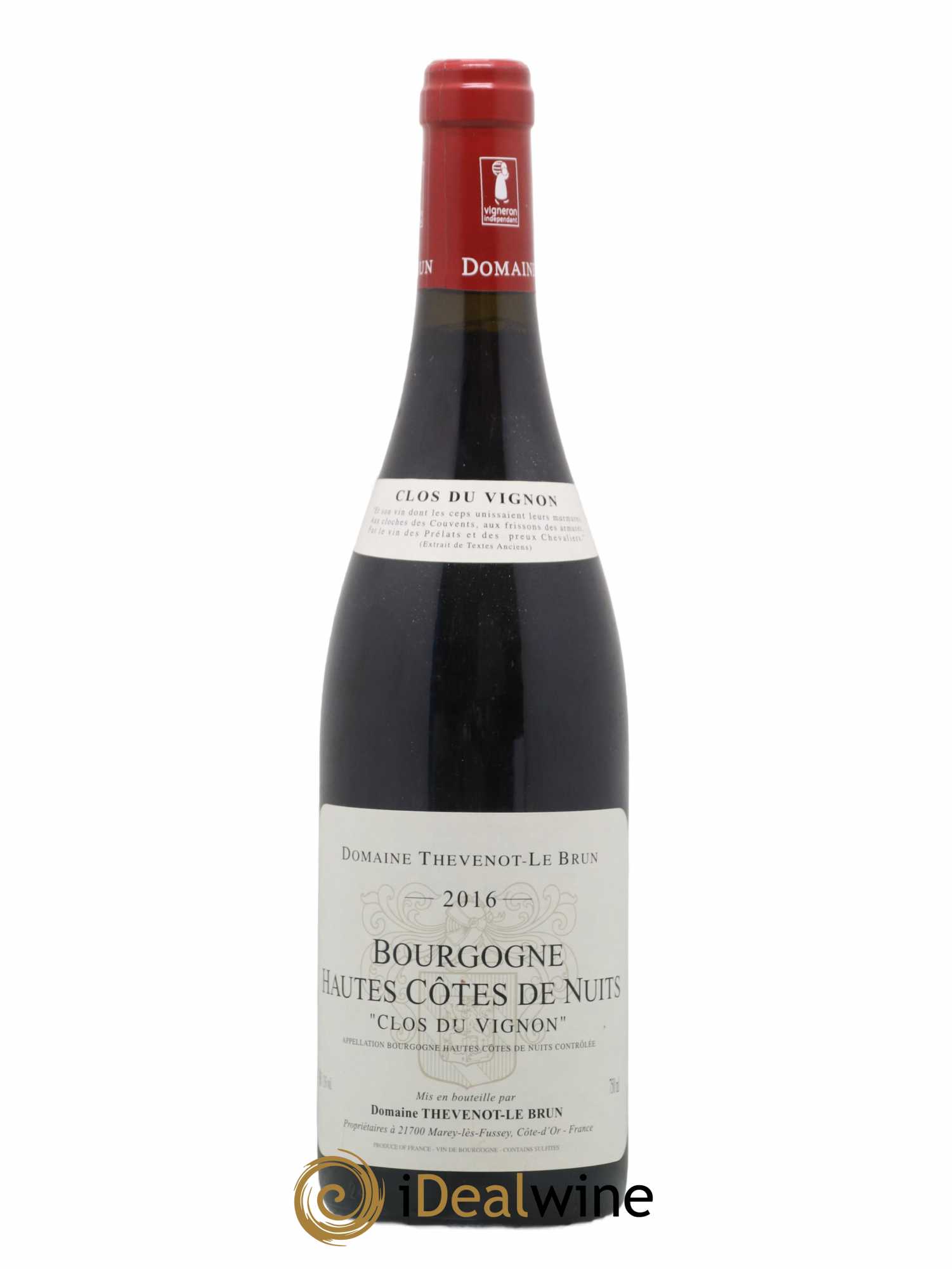 Hautes-Côtes de Nuits Clos du Vignon Thevenot Le Brun 2016 - Lot of 1 bottle - 0