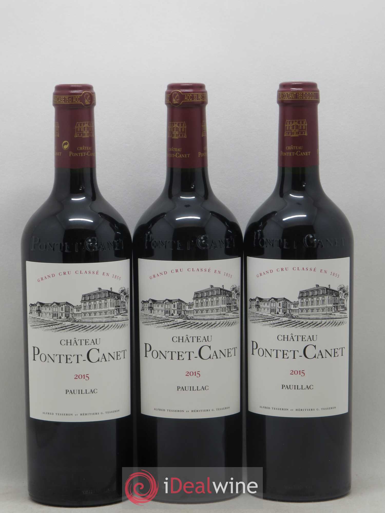 Château Pontet Canet 5ème Grand Cru Classé 2015 - Lot de 12 bouteilles - 1