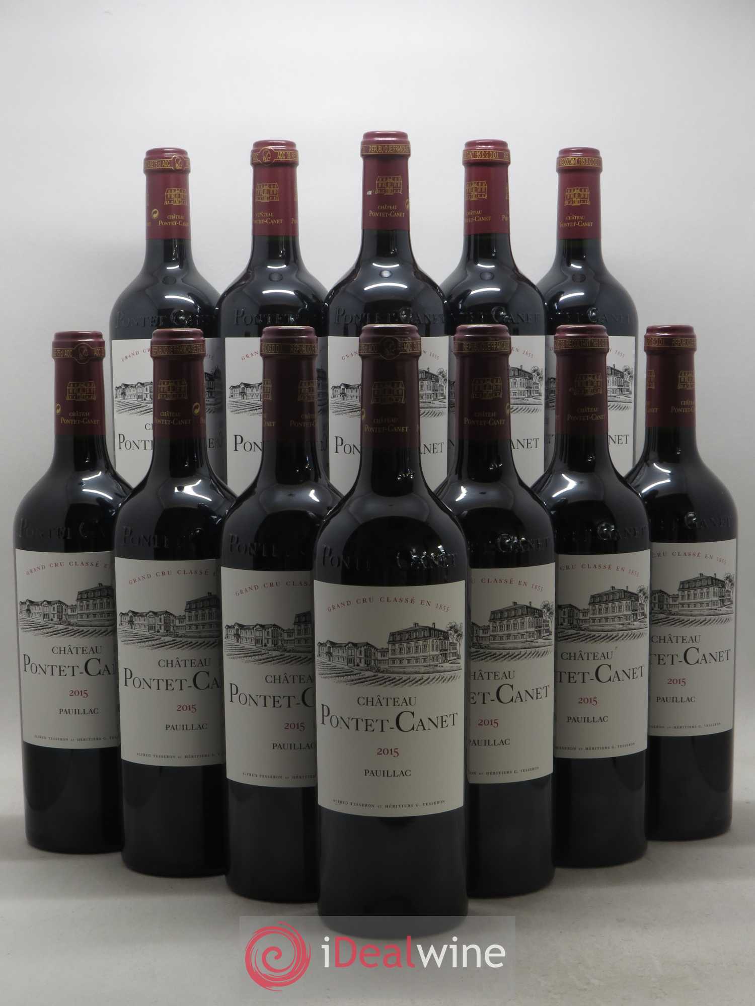 Château Pontet Canet 5ème Grand Cru Classé 2015 - Lot de 12 bouteilles - 0