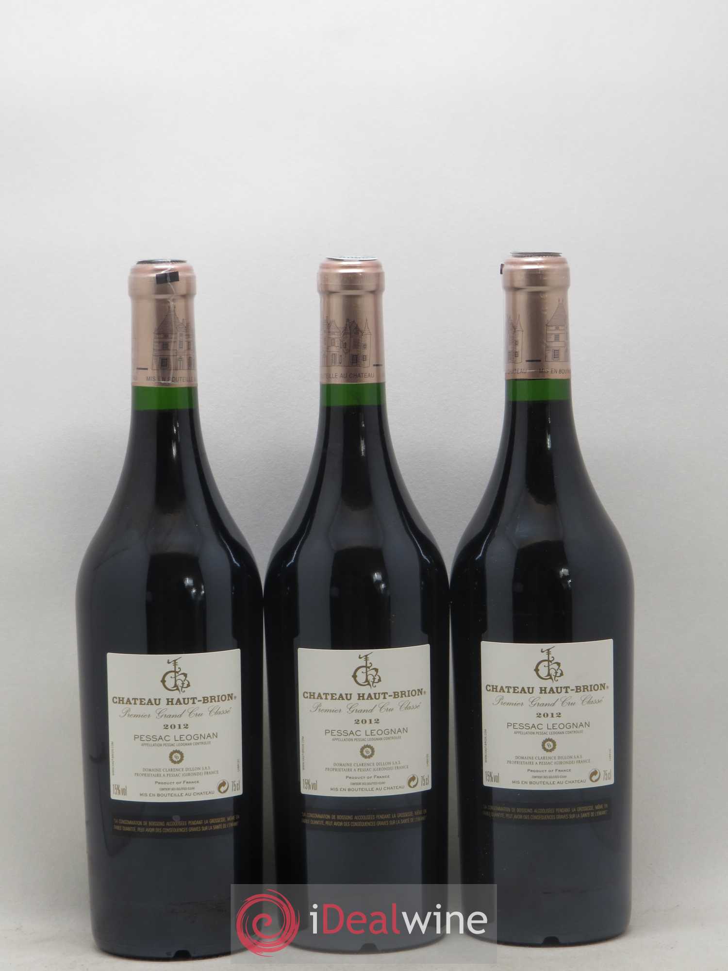 Château Haut Brion 1er Grand Cru Classé 2012 - Lot de 6 bouteilles - 2