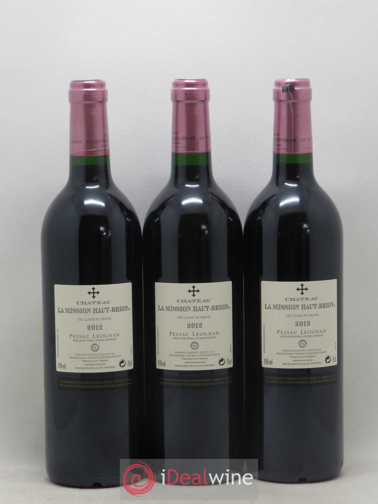 Château la Mission Haut-Brion Cru Classé de Graves 2012 - Lot de 12 bouteilles - 2