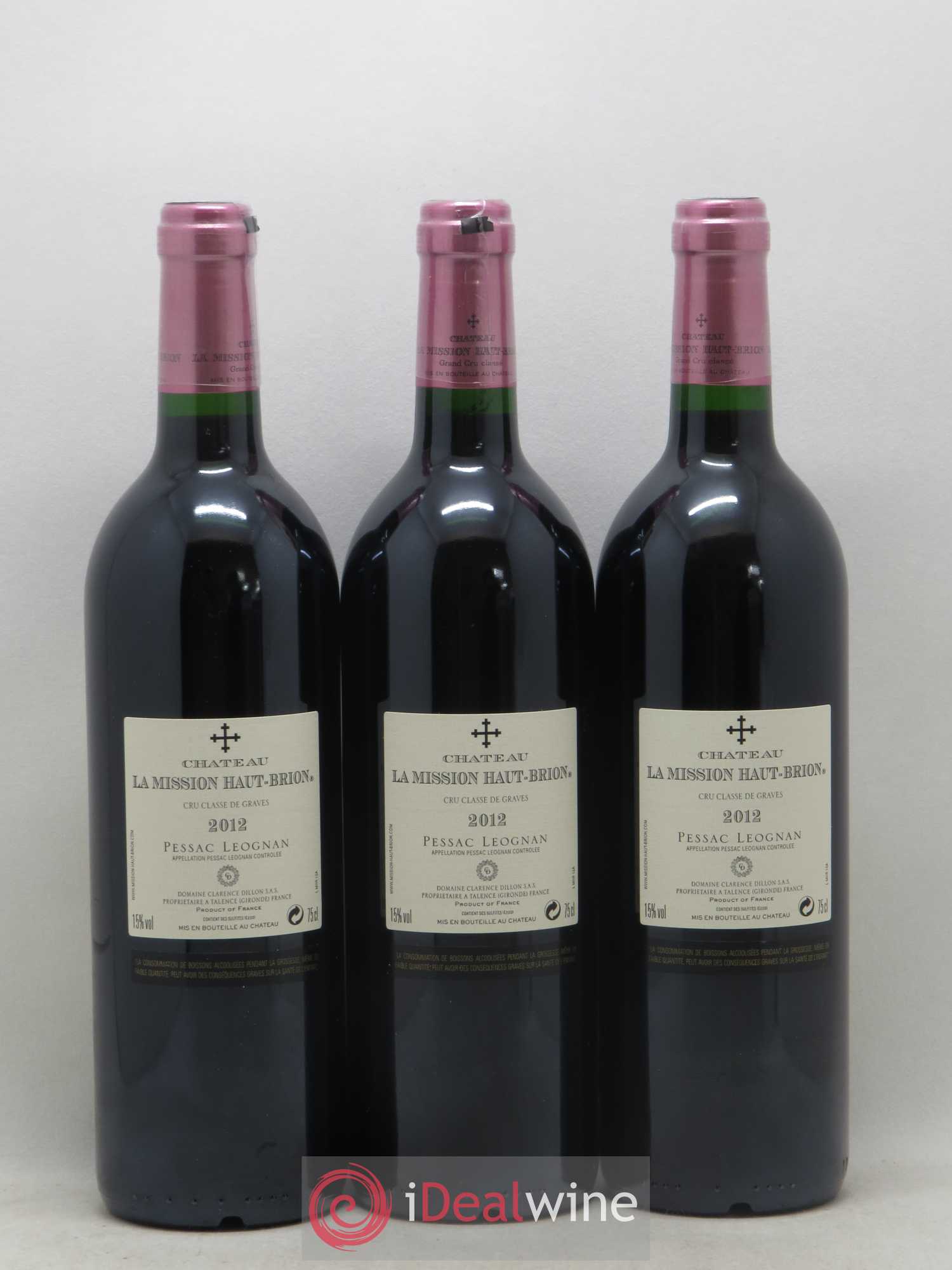 Château la Mission Haut-Brion Cru Classé de Graves 2012 - Lot de 12 bouteilles - 8