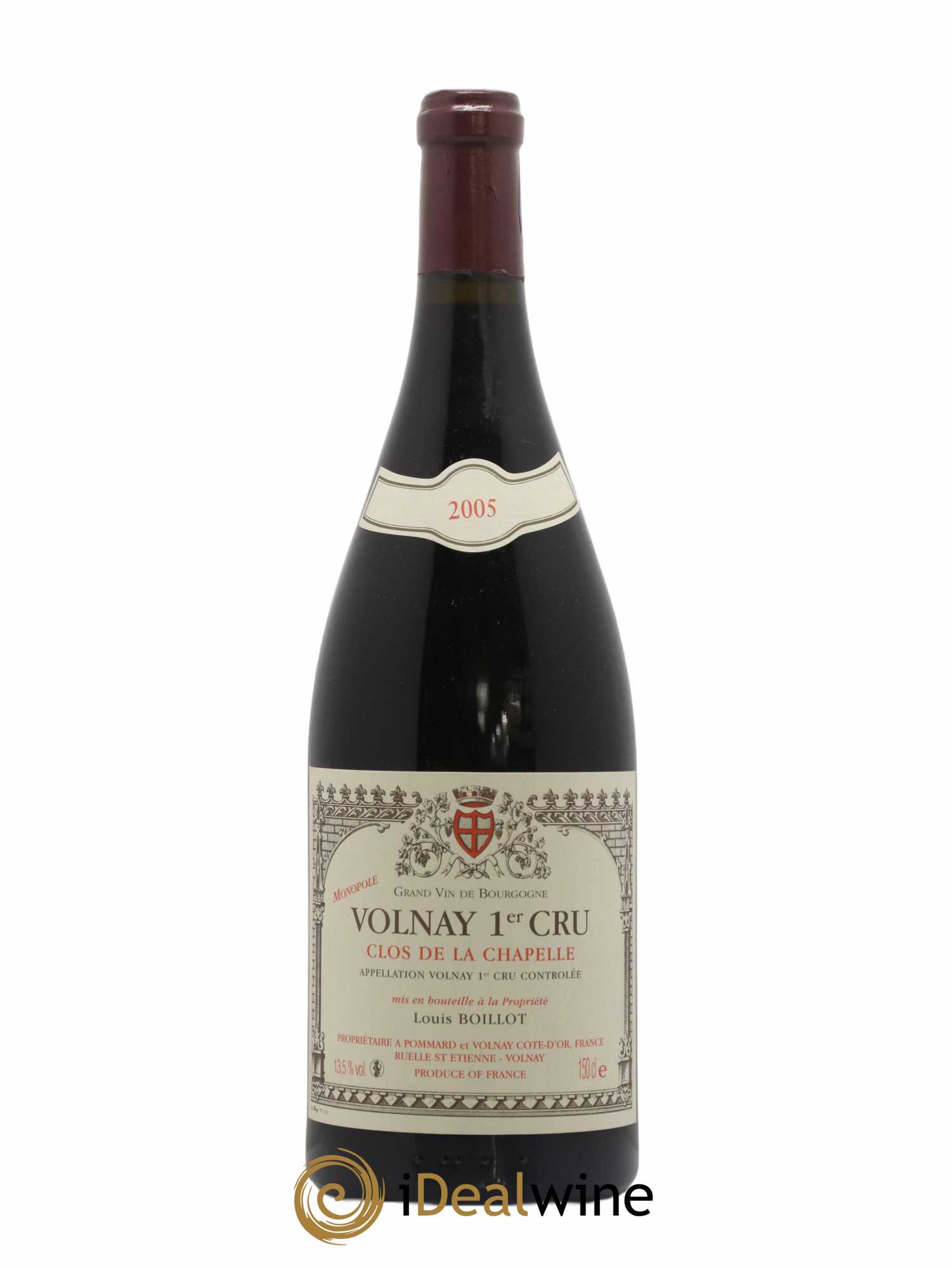 Volnay 1er Cru Clos de La Chapelle Louis Boillot 2005 - Posten von 1 Magnum - 0