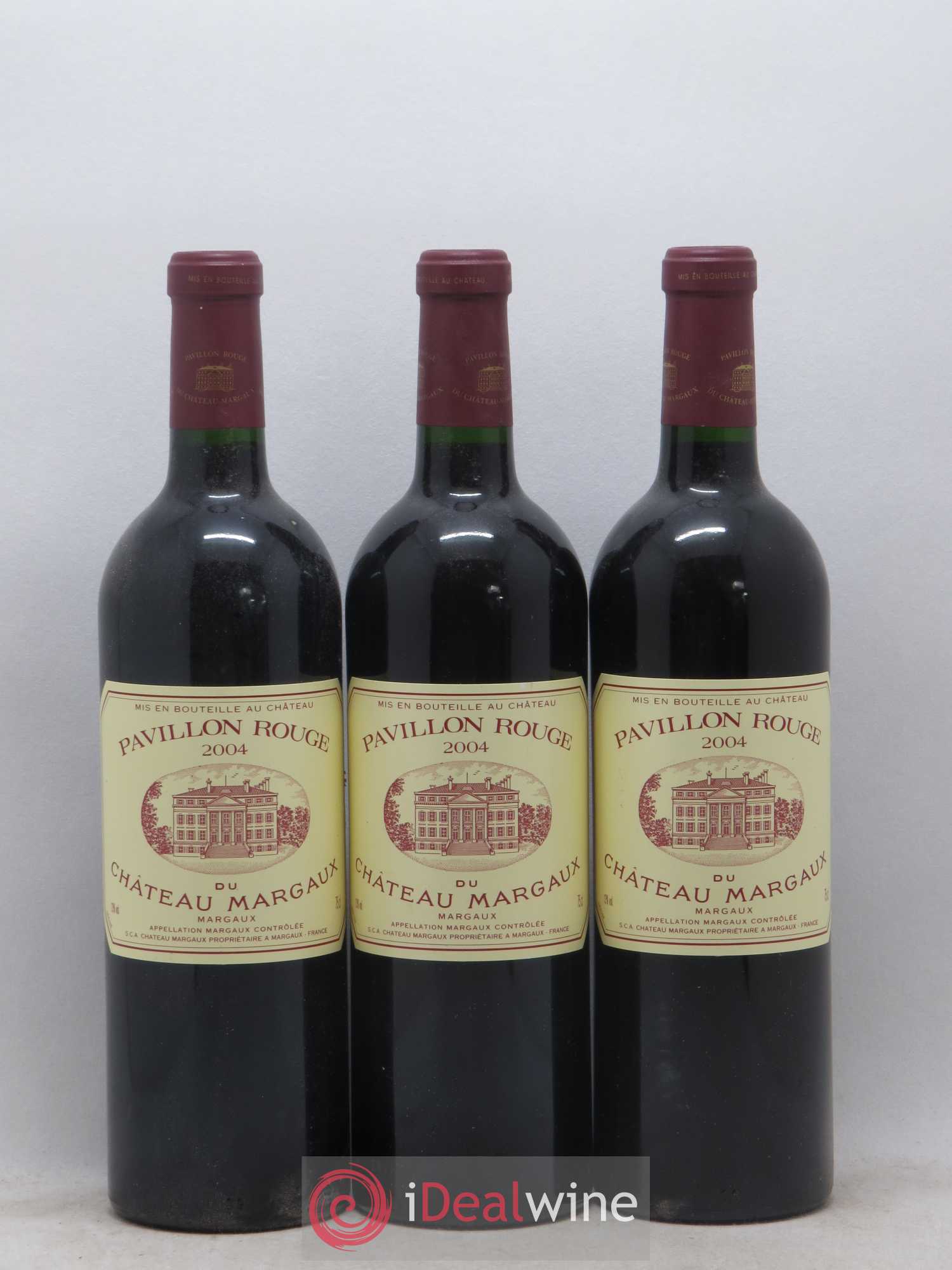 Pavillon Rouge du Château Margaux Second Vin 2004 - Lot de 3 bouteilles - 0