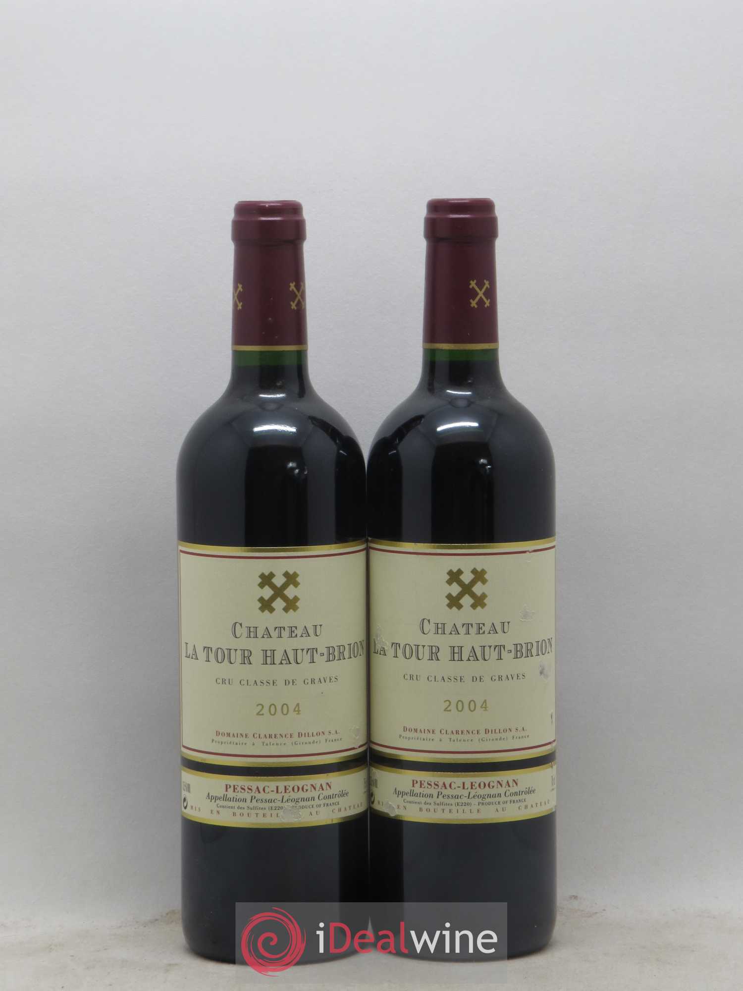 Château la Tour Haut-Brion Cru Classé de Graves 2004 - Lot de 2 bouteilles - 0