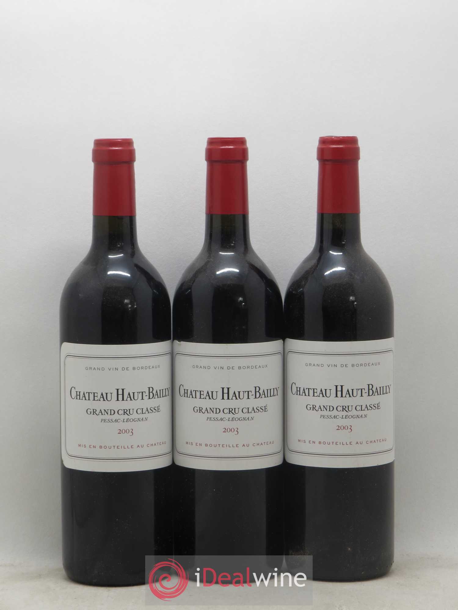 Château Haut-Bailly Cru Classé de Graves 2003 - Lot de 3 bouteilles - 0