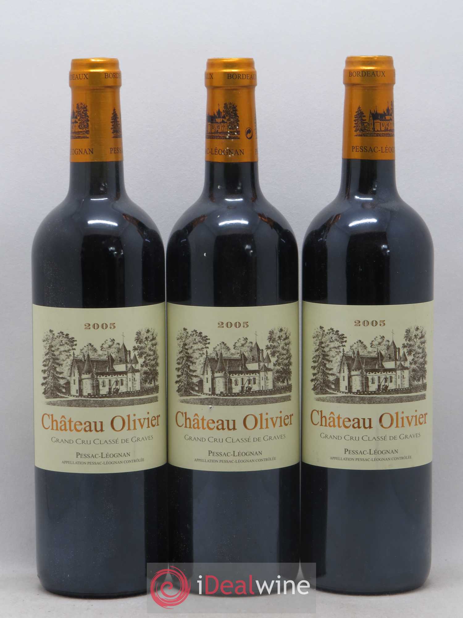 Château Olivier Cru Classé de Graves 2005 - Lot de 3 bouteilles - 0
