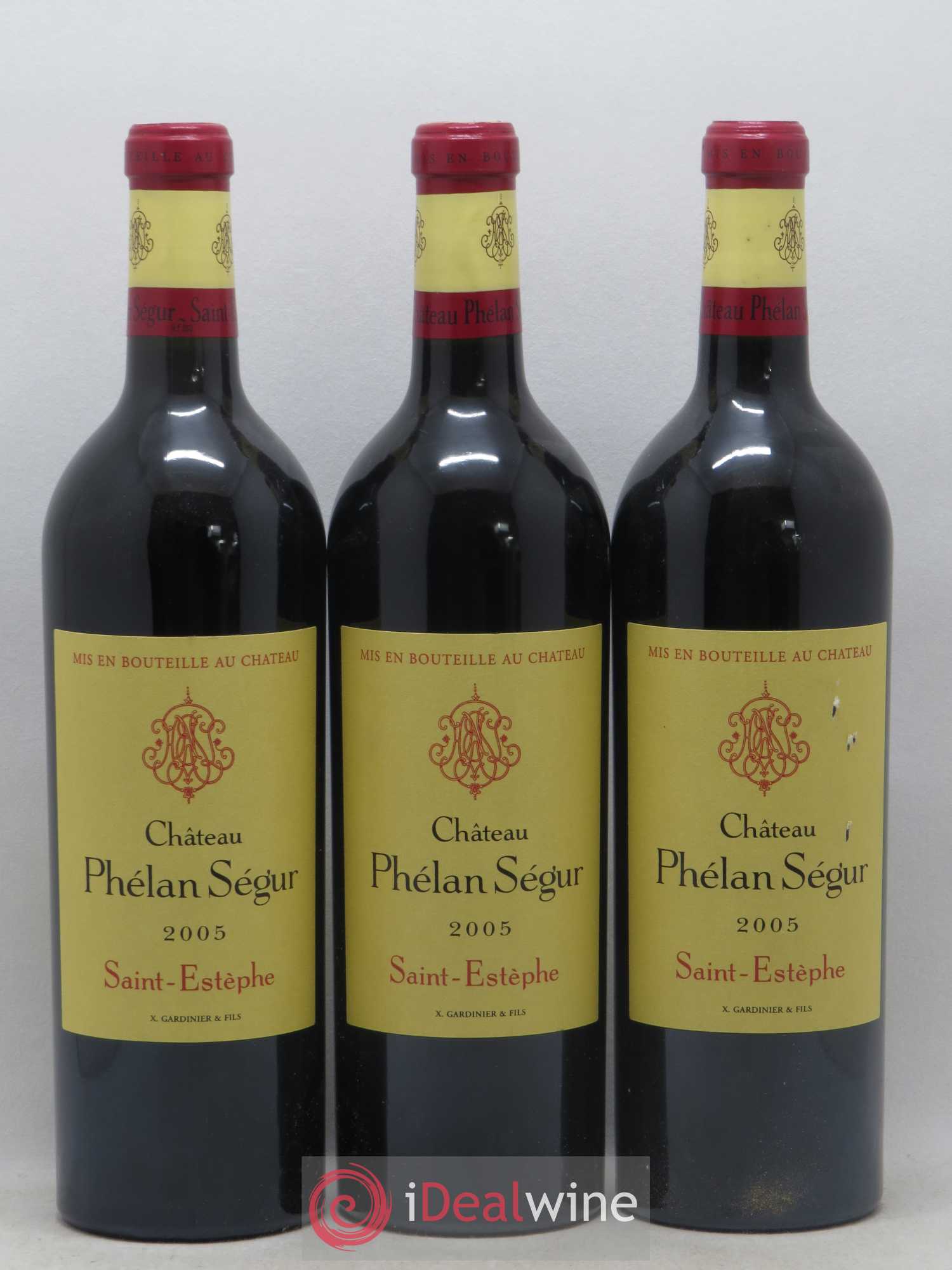 Château Phélan Ségur 2005 - Lot de 3 bouteilles - 0