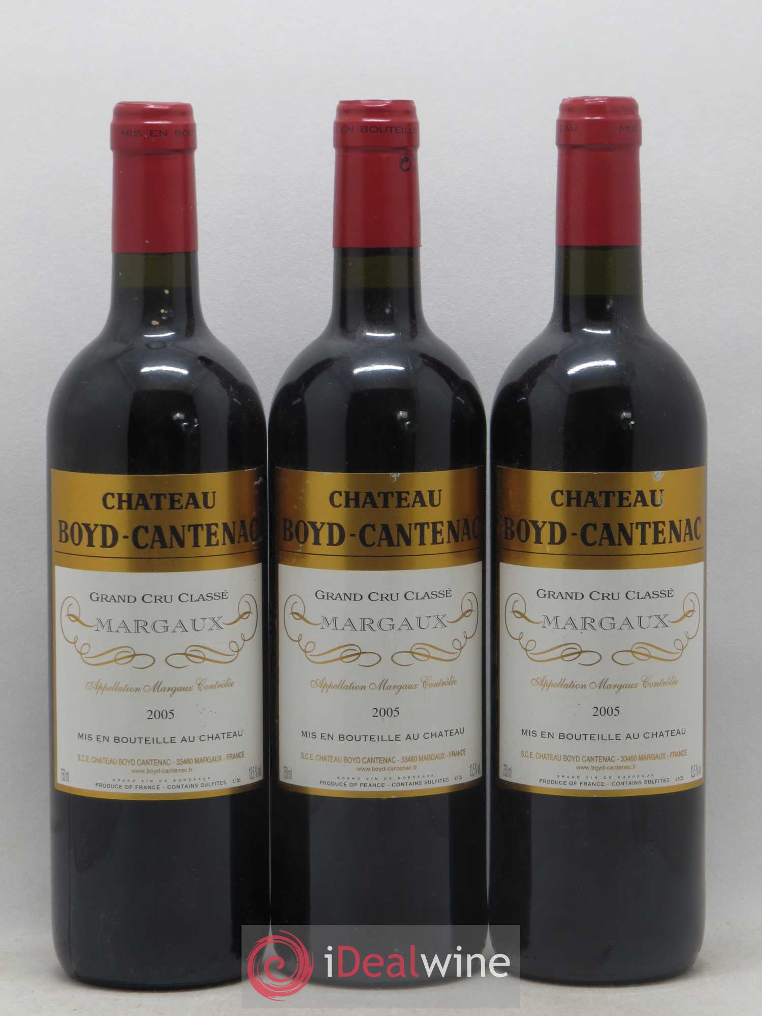 Château Boyd Cantenac 3ème Grand Cru Classé 2005 - Lot de 3 bouteilles - 0
