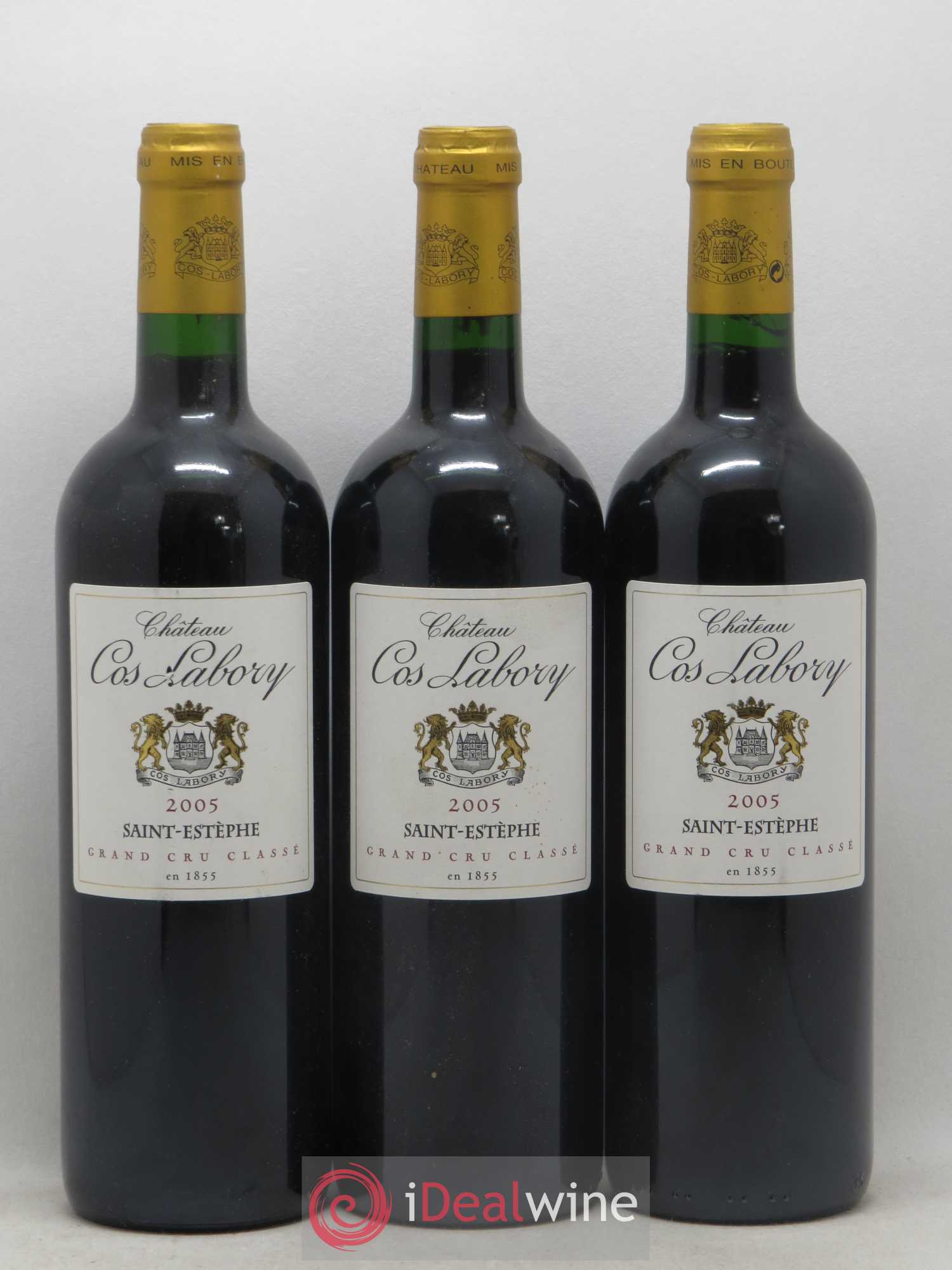 Château Cos Labory 5ème Grand Cru Classé 2005 - Lot de 3 bouteilles - 0