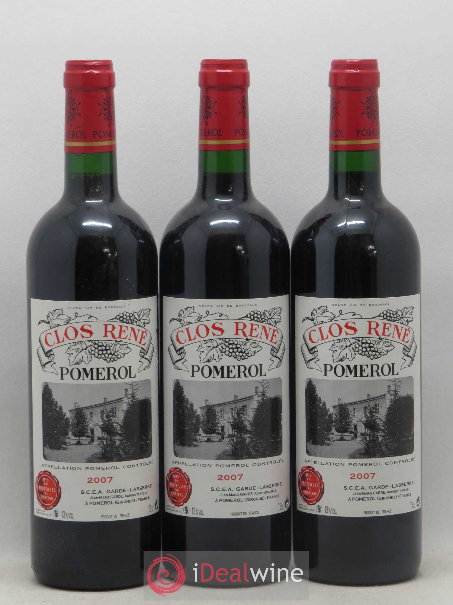 Clos René 2007 - Lot of 3 bottles - 0