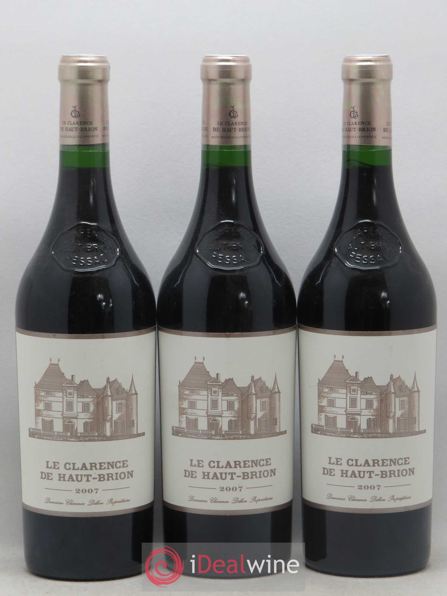 Clarence (Bahans) de Haut-Brion Second Vin 2007 - Lot de 3 bouteilles - 0