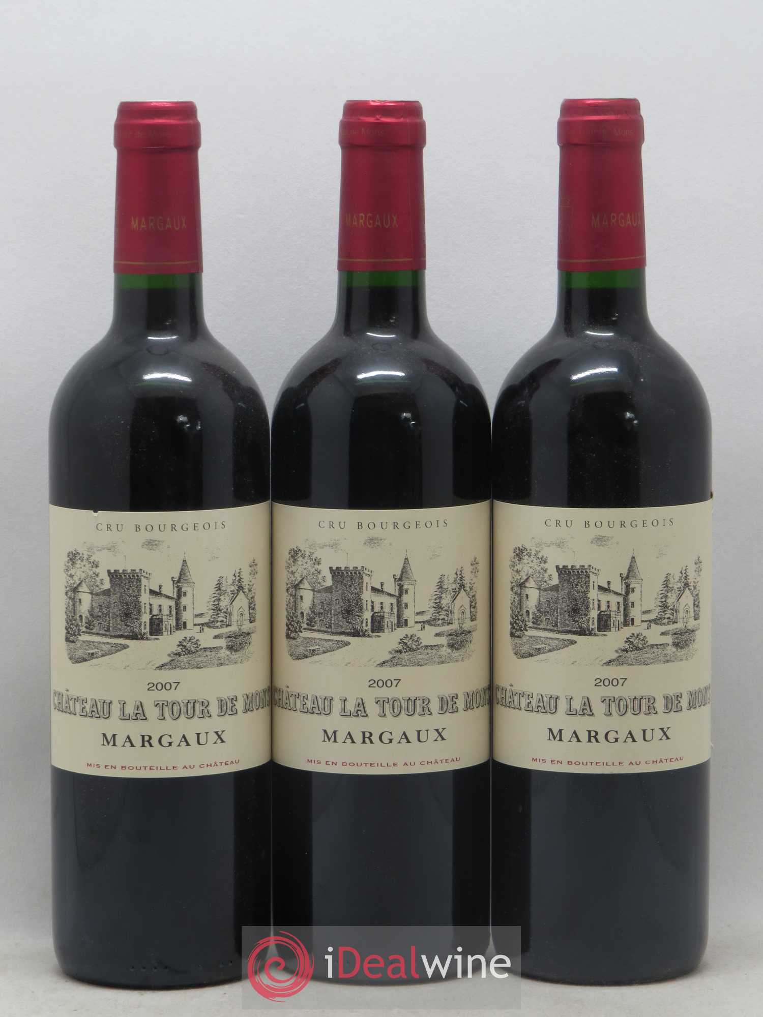 Château la Tour de Mons Cru Bourgeois 2007 - Lot de 3 bouteilles - 0