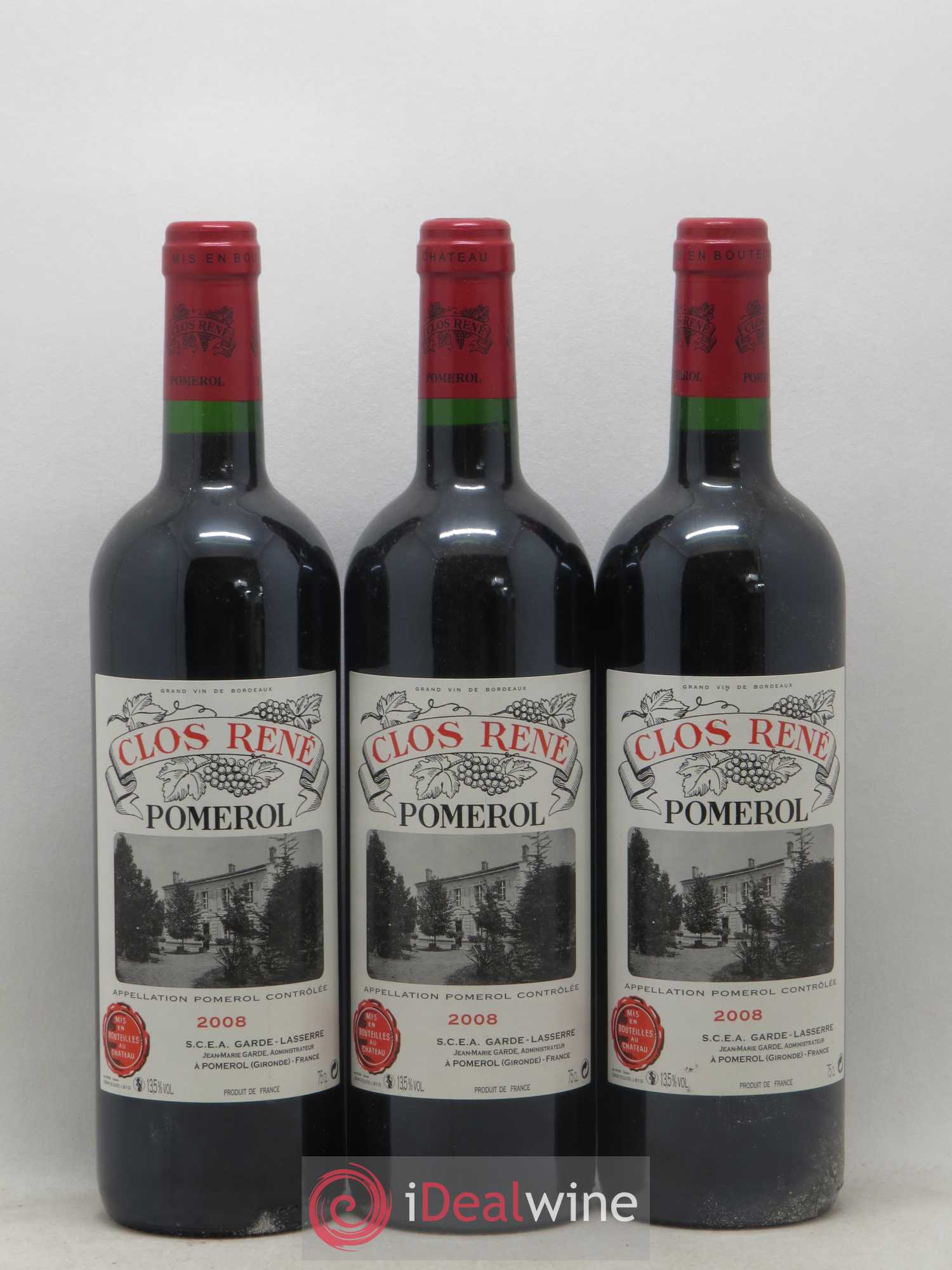Clos René 2008 - Lotto di 3 bottiglie - 0