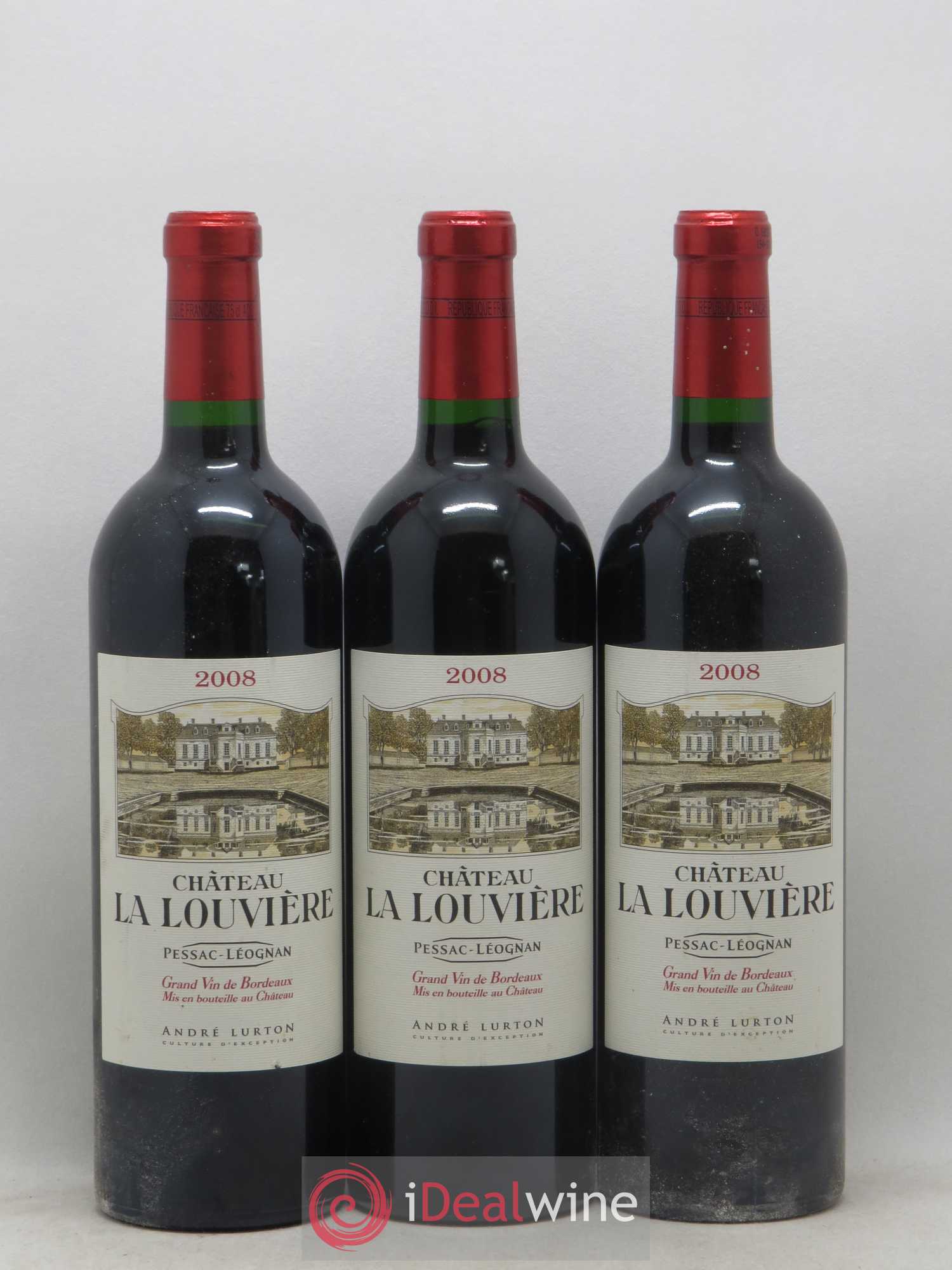 Château la Louvière 2008 - Lot de 3 bouteilles - 0