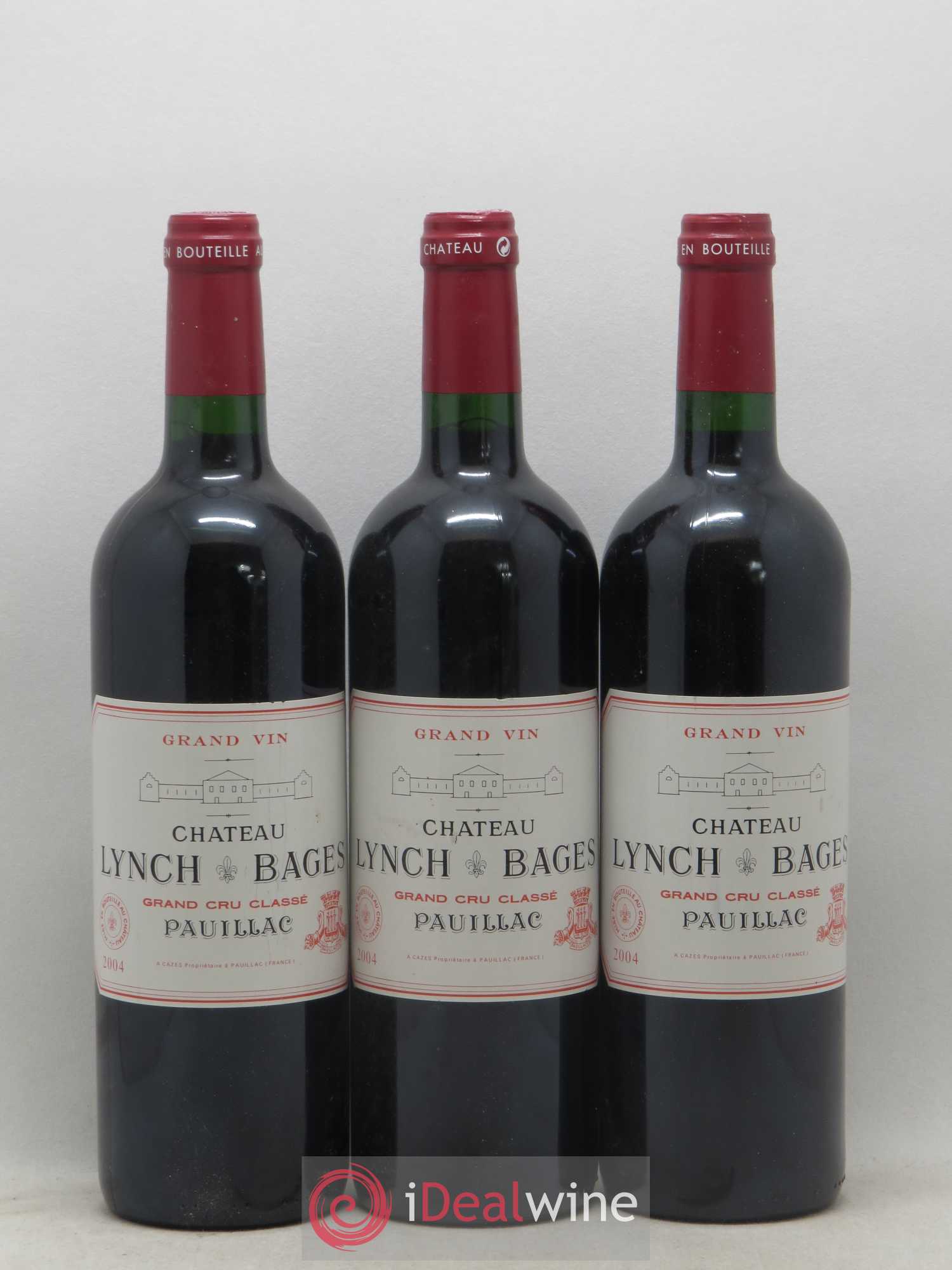Château Lynch Bages 5ème Grand Cru Classé 2004 - Lot de 3 bouteilles - 0
