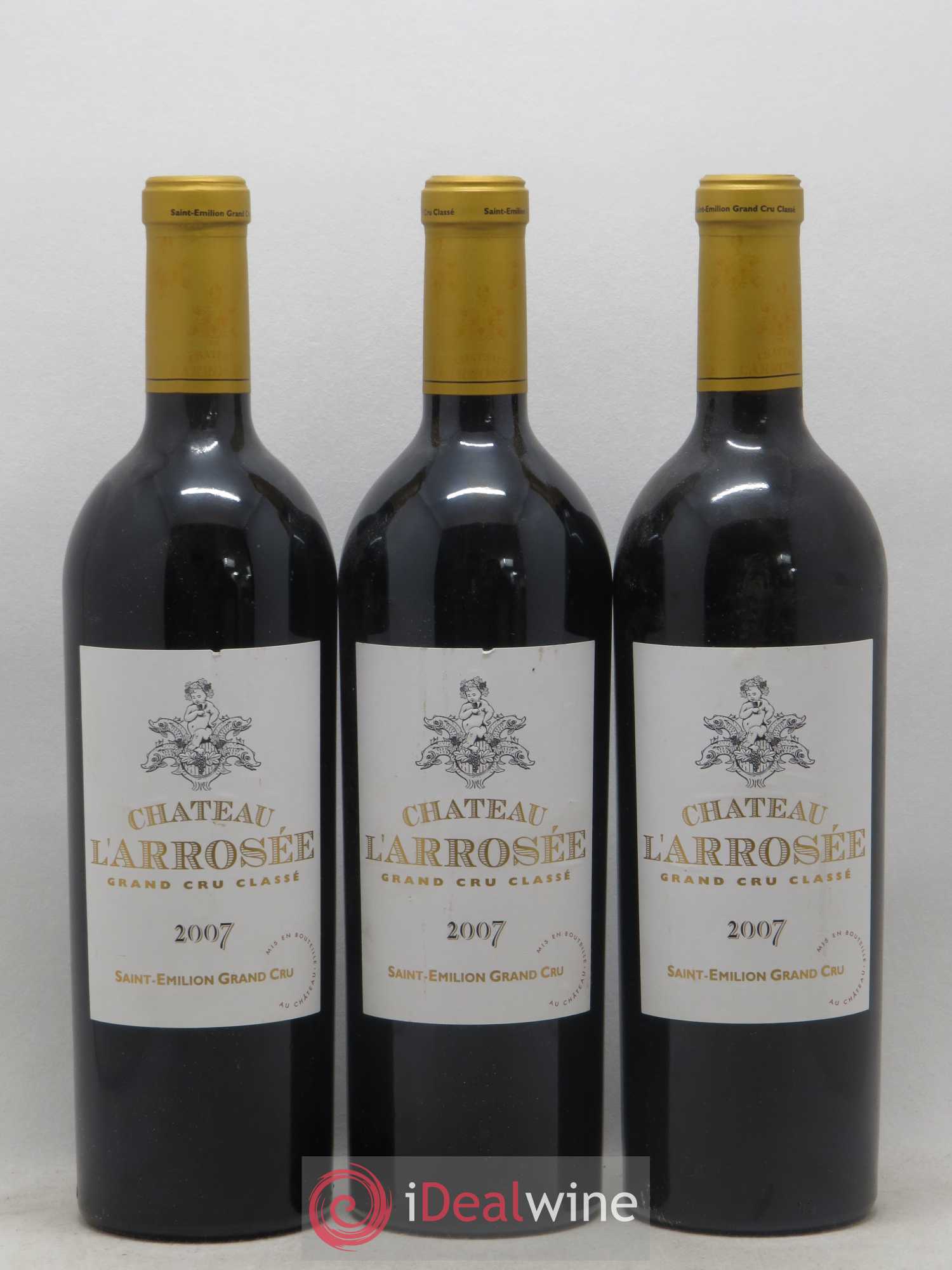 Château l' Arrosée Grand Cru Classé 2007 - Lot de 3 bouteilles - 0