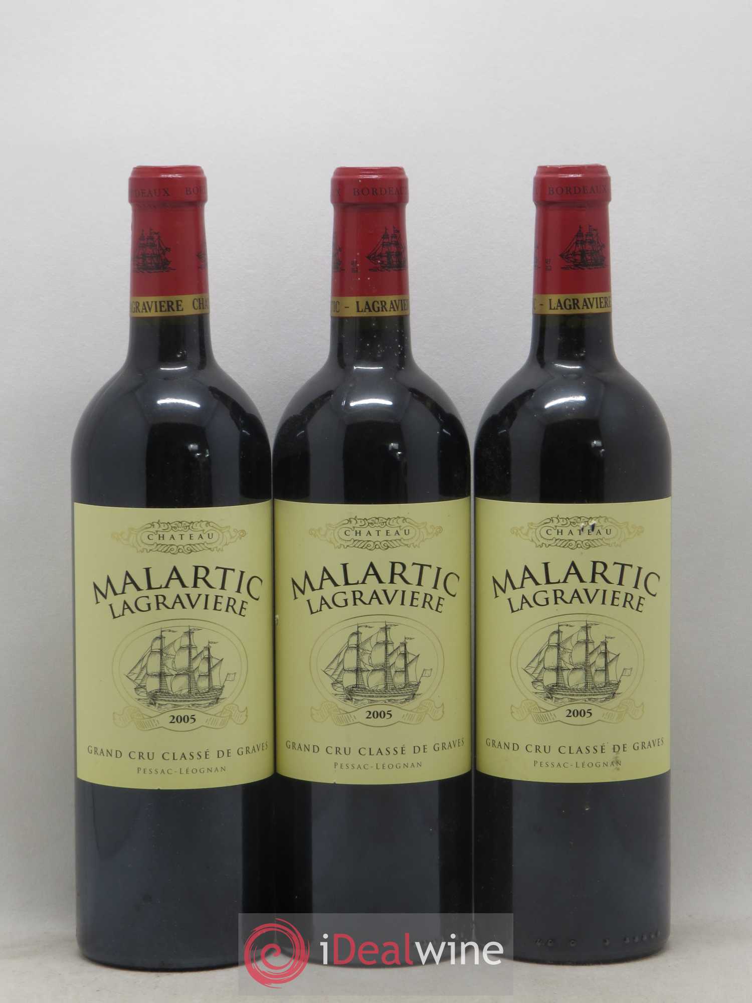Château Malartic-Lagravière Cru Classé de Graves 2005 - Lot de 3 bouteilles - 0