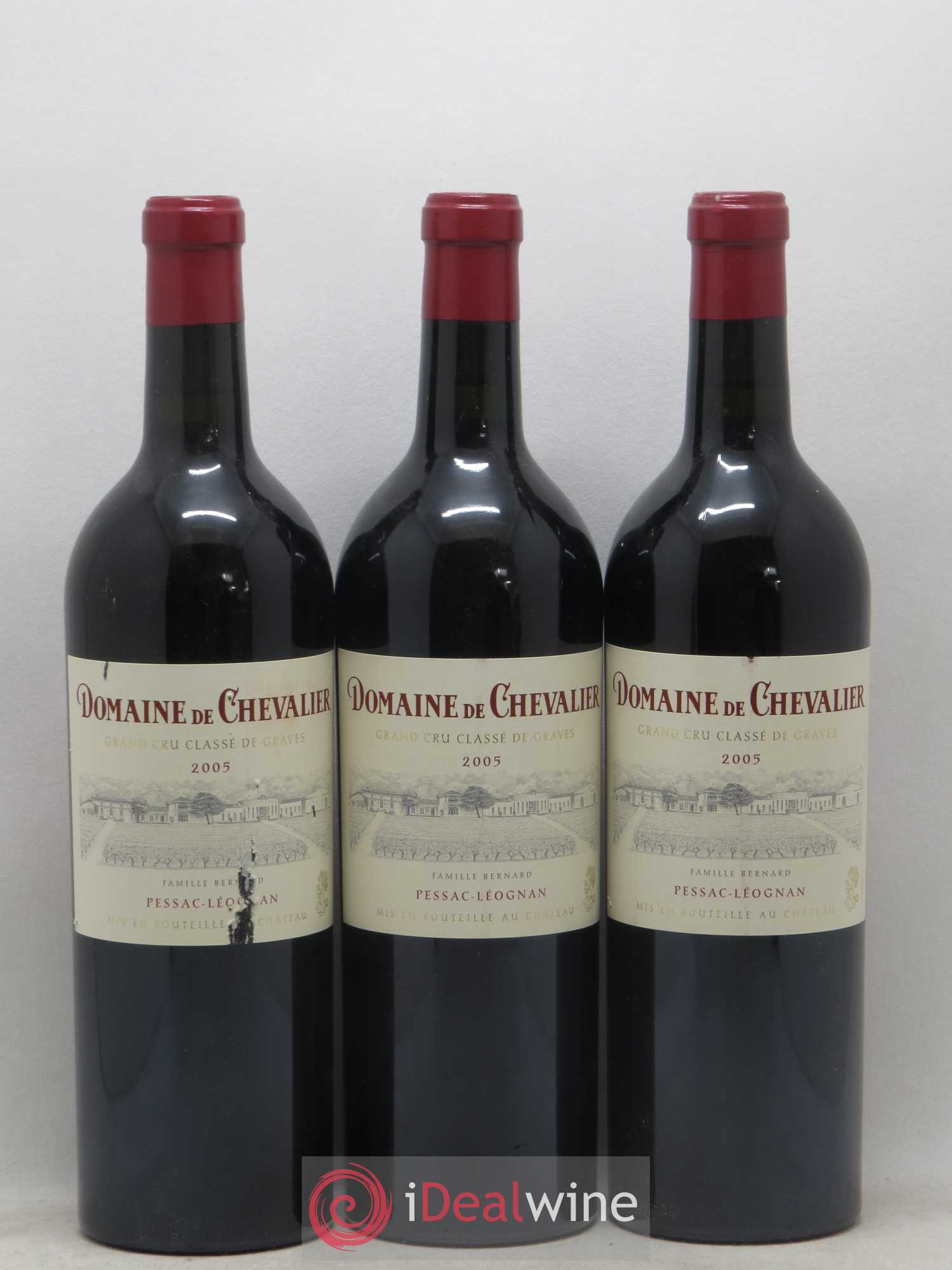 Domaine de Chevalier Cru Classé de Graves 2005 - Lot de 3 bouteilles - 0