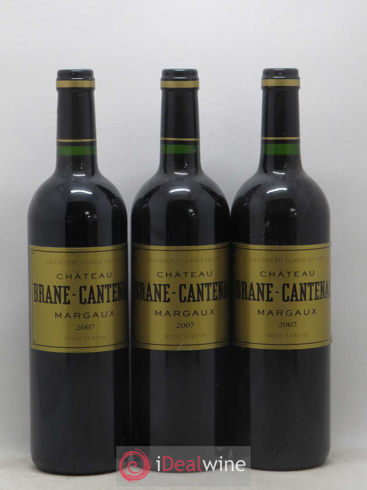 Château Brane Cantenac 2ème Grand Cru Classé 2007 - Lotto di 3 bottiglie - 0