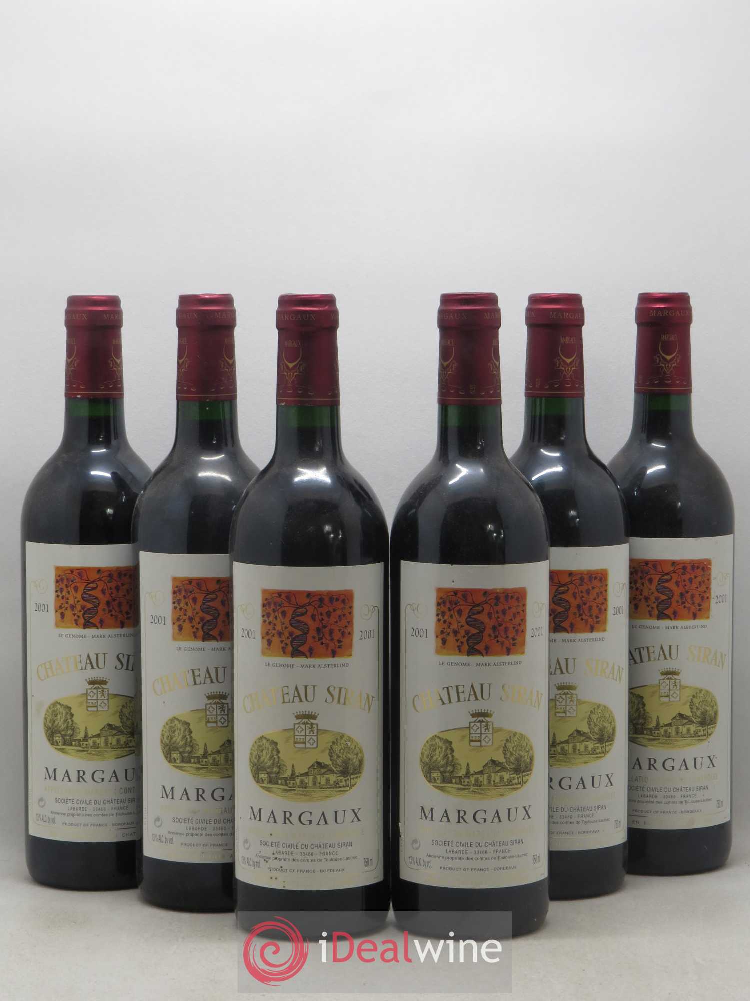 Château Siran 2001 - Lot de 6 bouteilles - 0