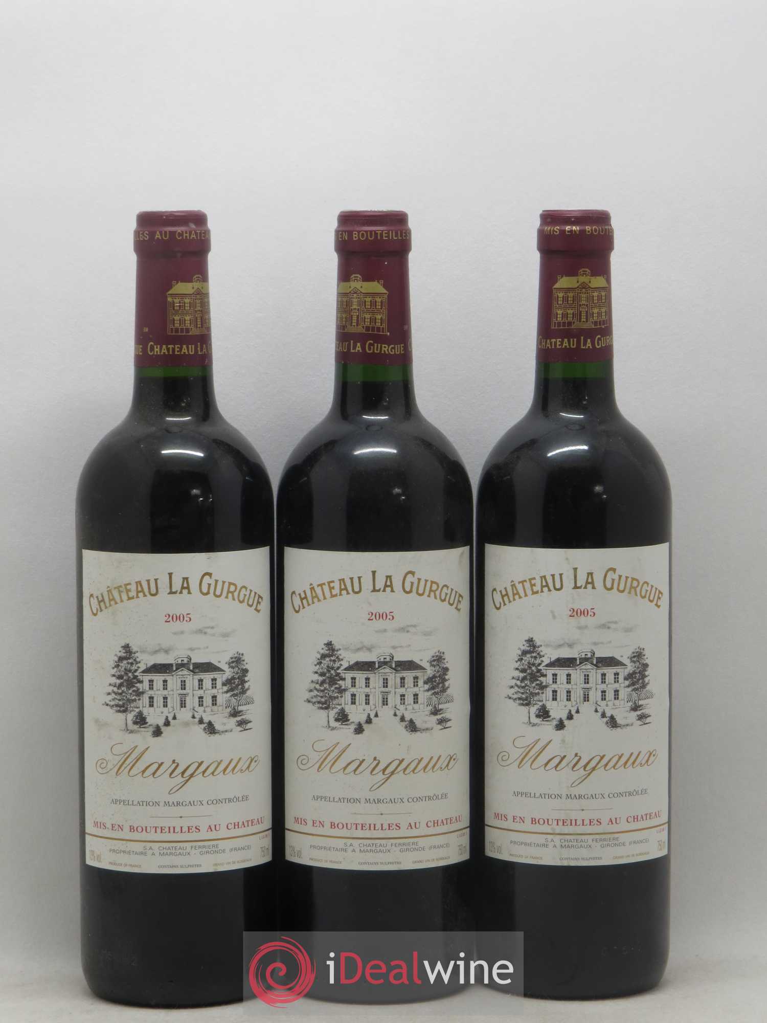 Château la Gurgue Cru Bourgeois 2005 - Lot de 3 bouteilles - 0