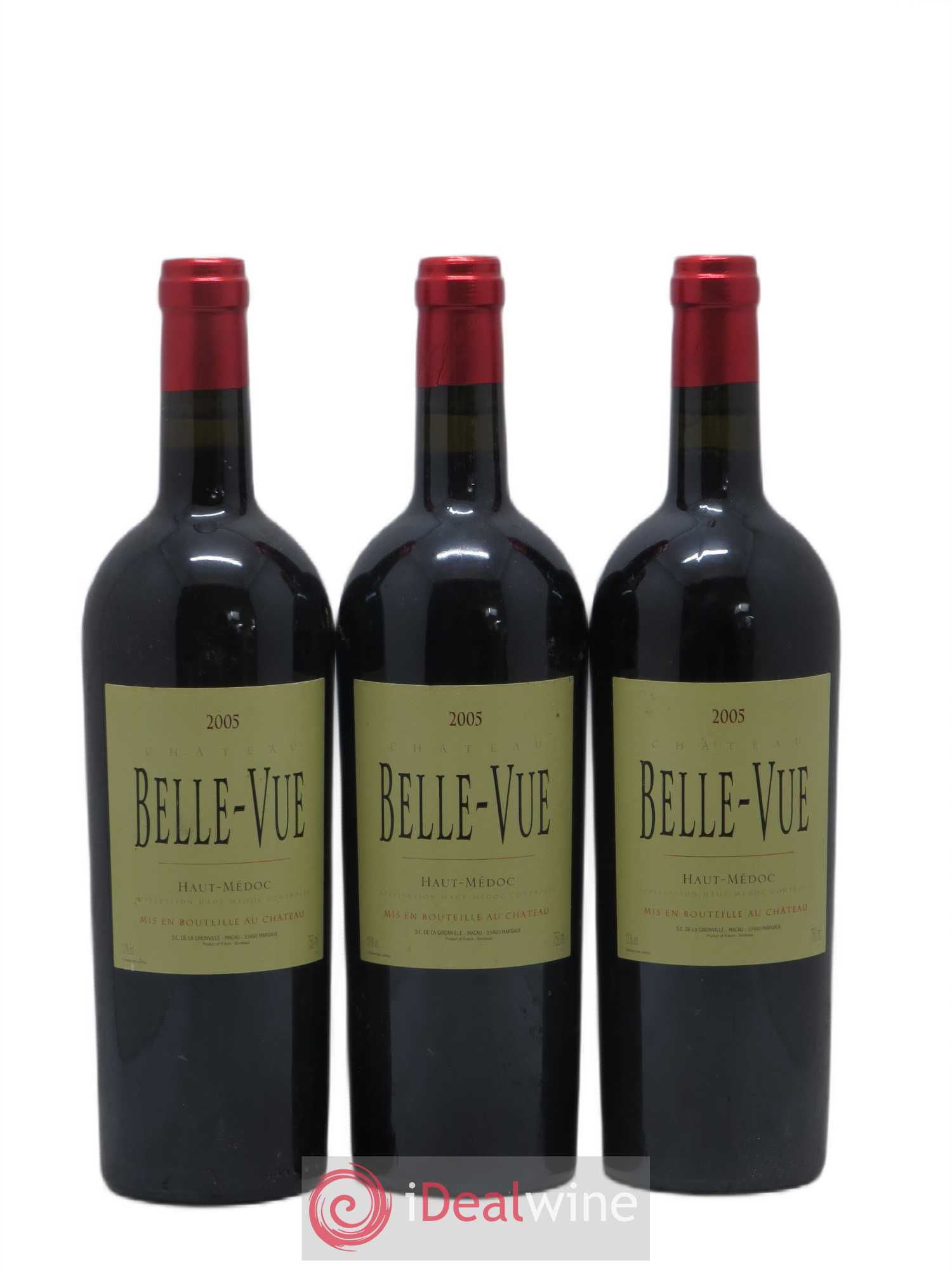 Château Belle-Vue 2005 - Lot de 3 bouteilles - 0